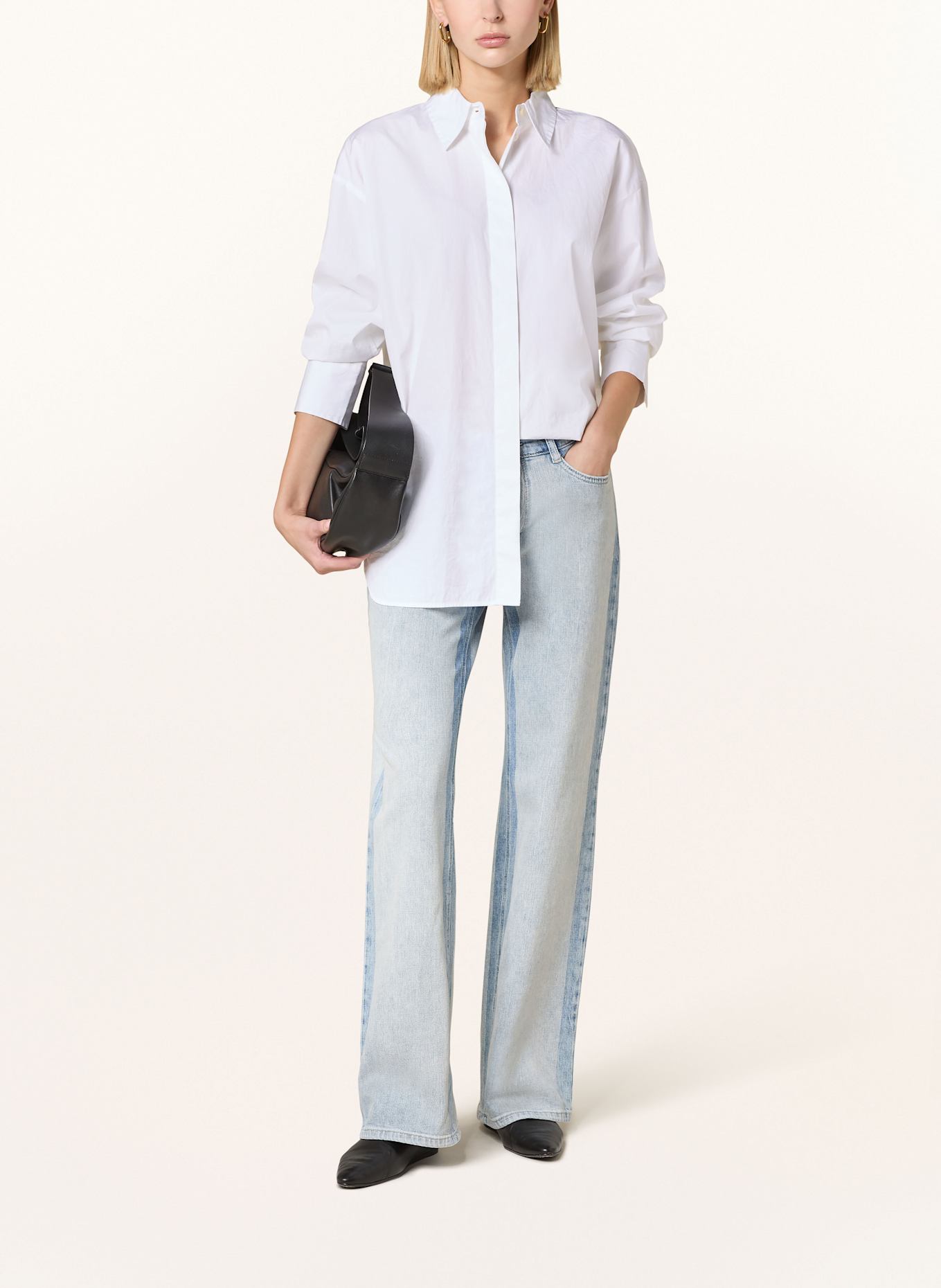 MAC Straight Jeans FLOW: D057 striped sassy midblue