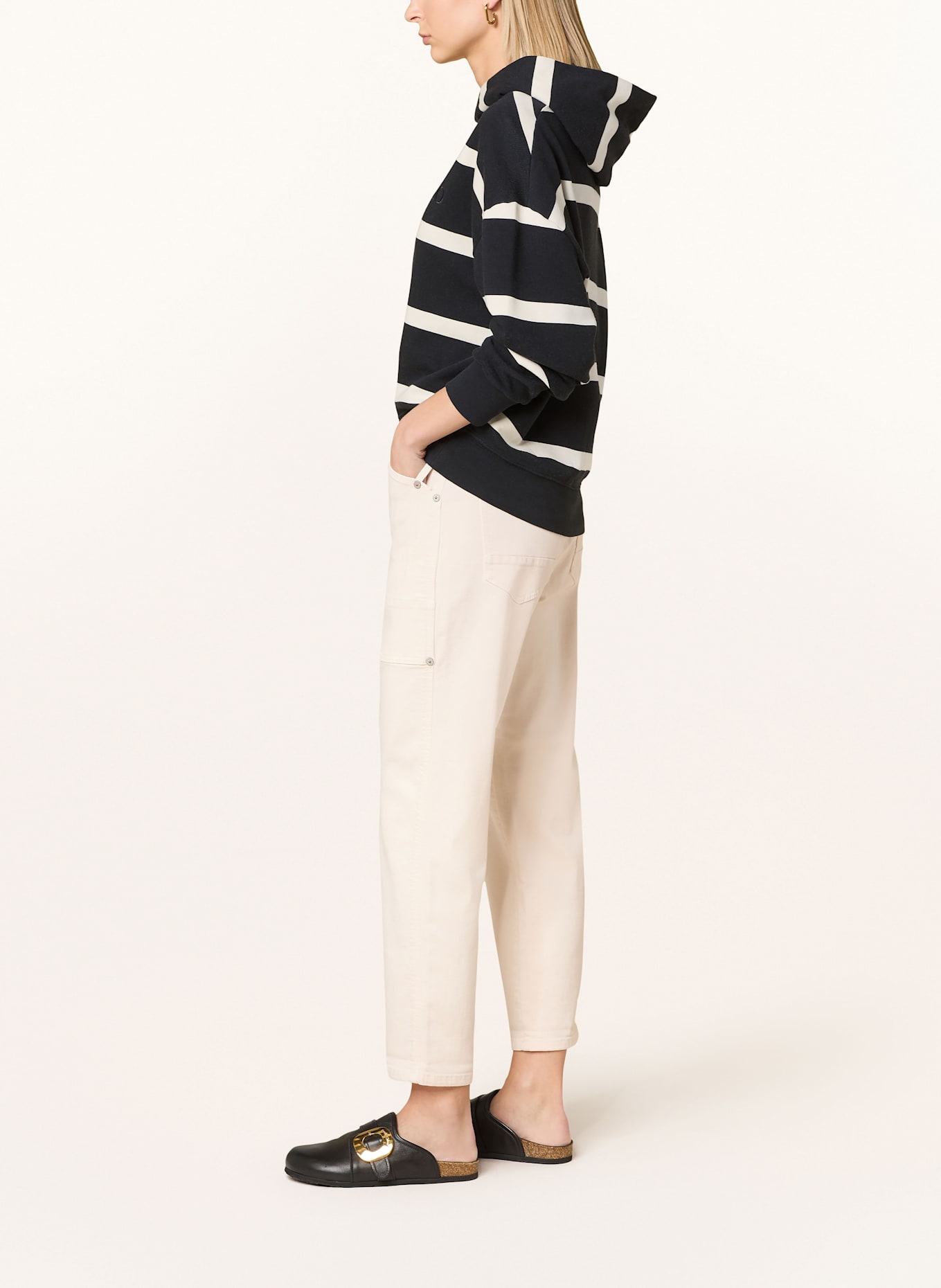 MAC 7/8-Jeans IOWA mit Nieten: 014R antique white PPT