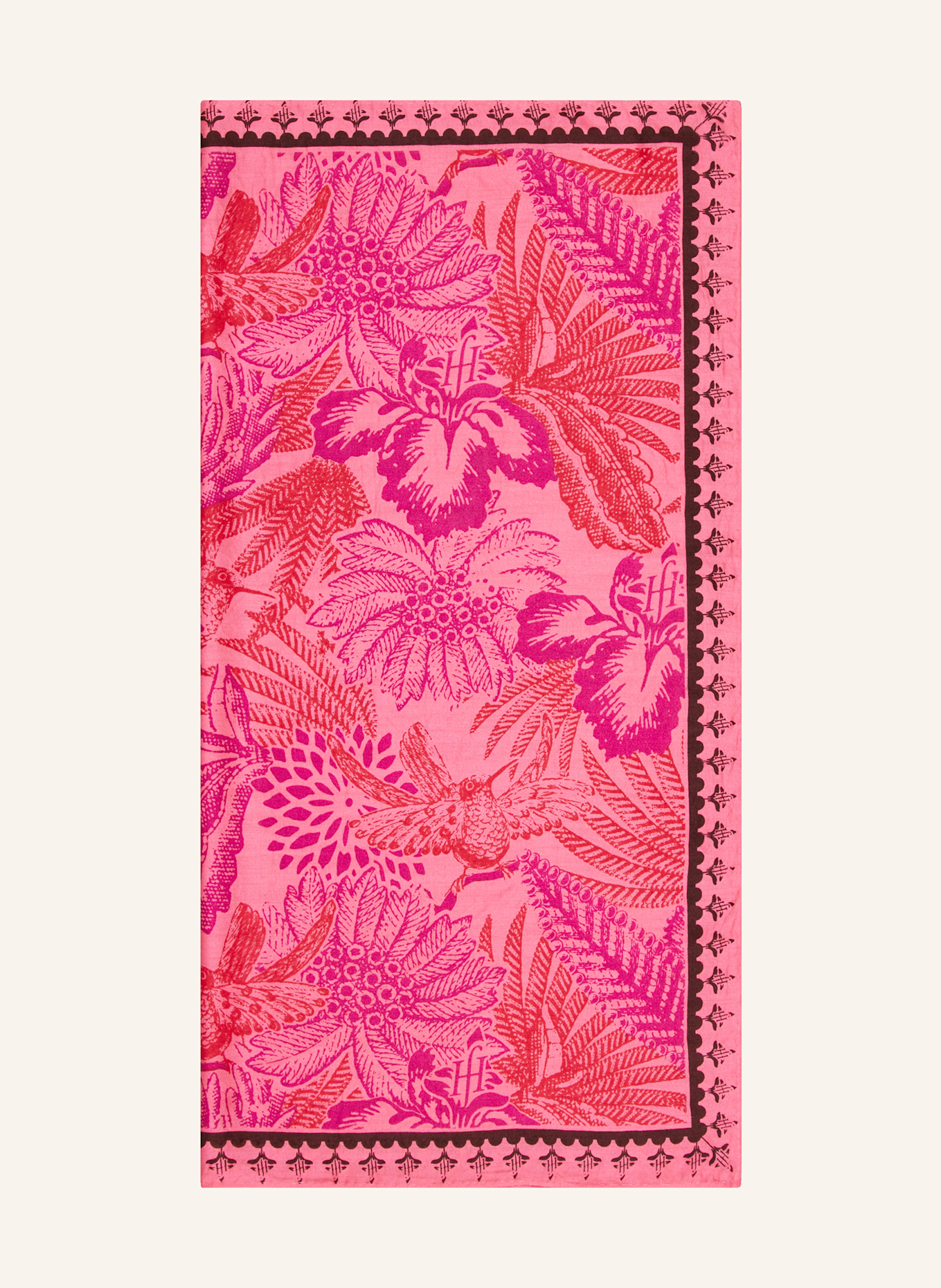 friendly hunting Silk scarf NEW MALA MALA: NEON PINK / PURPLE / BLACK