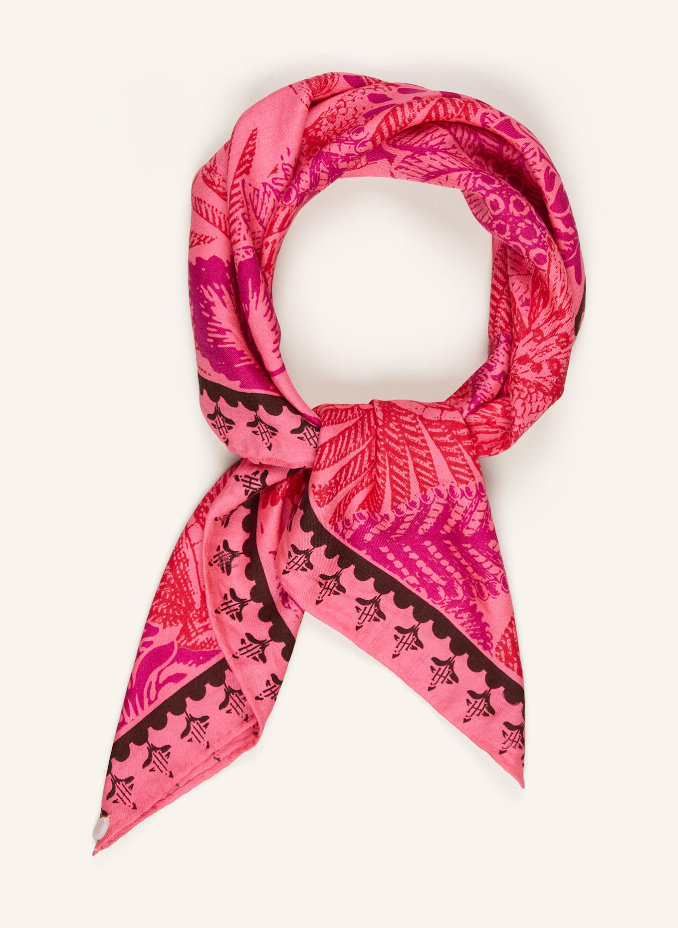 friendly hunting Silk scarf NEW MALA MALA: NEON PINK / PURPLE / BLACK