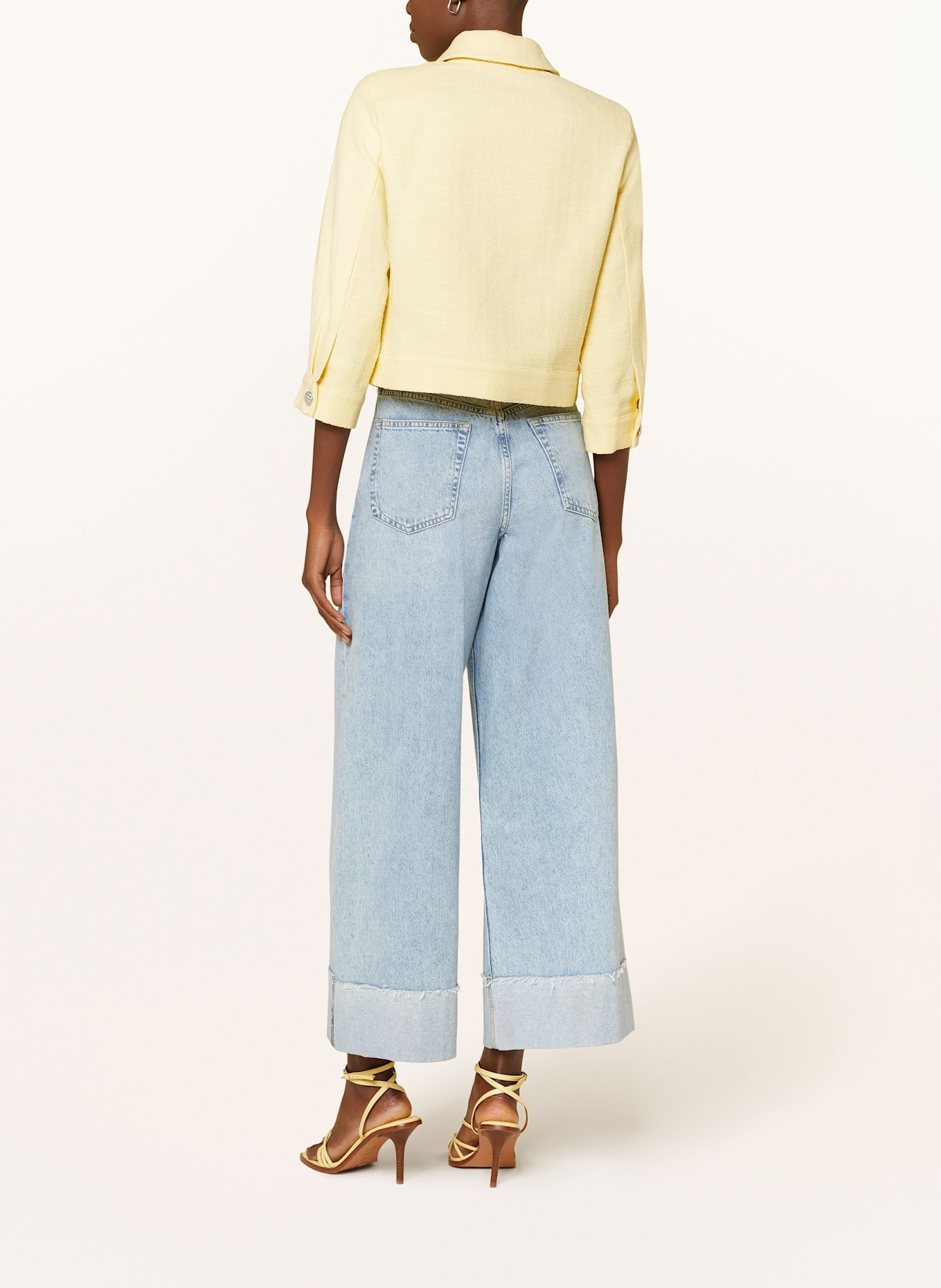 MORE & MORE Boxy jacket in tweed: YELLOW