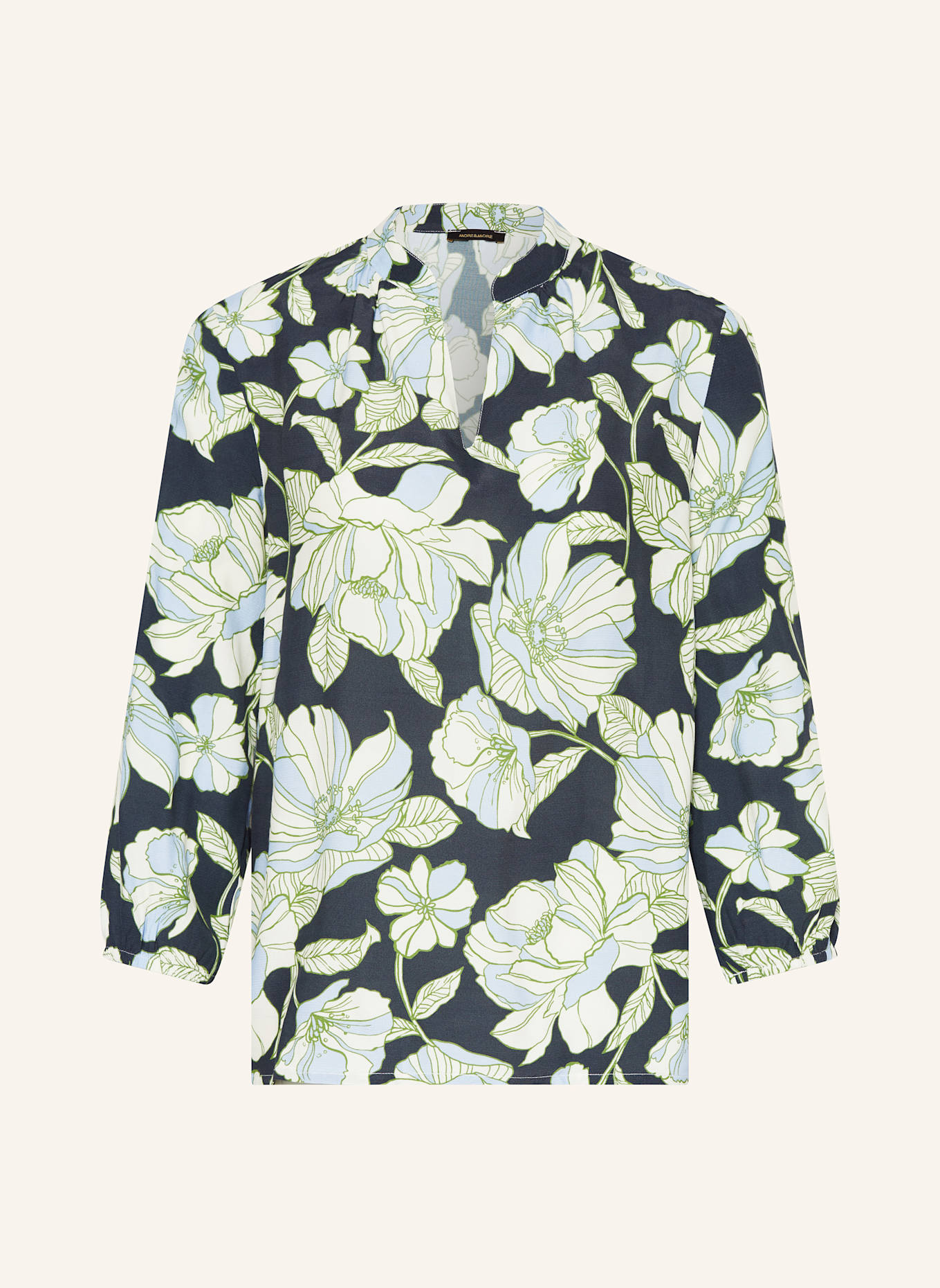 MORE & MORE Bluzka: GRANATOWY / ECRU / JASNOZIELONY