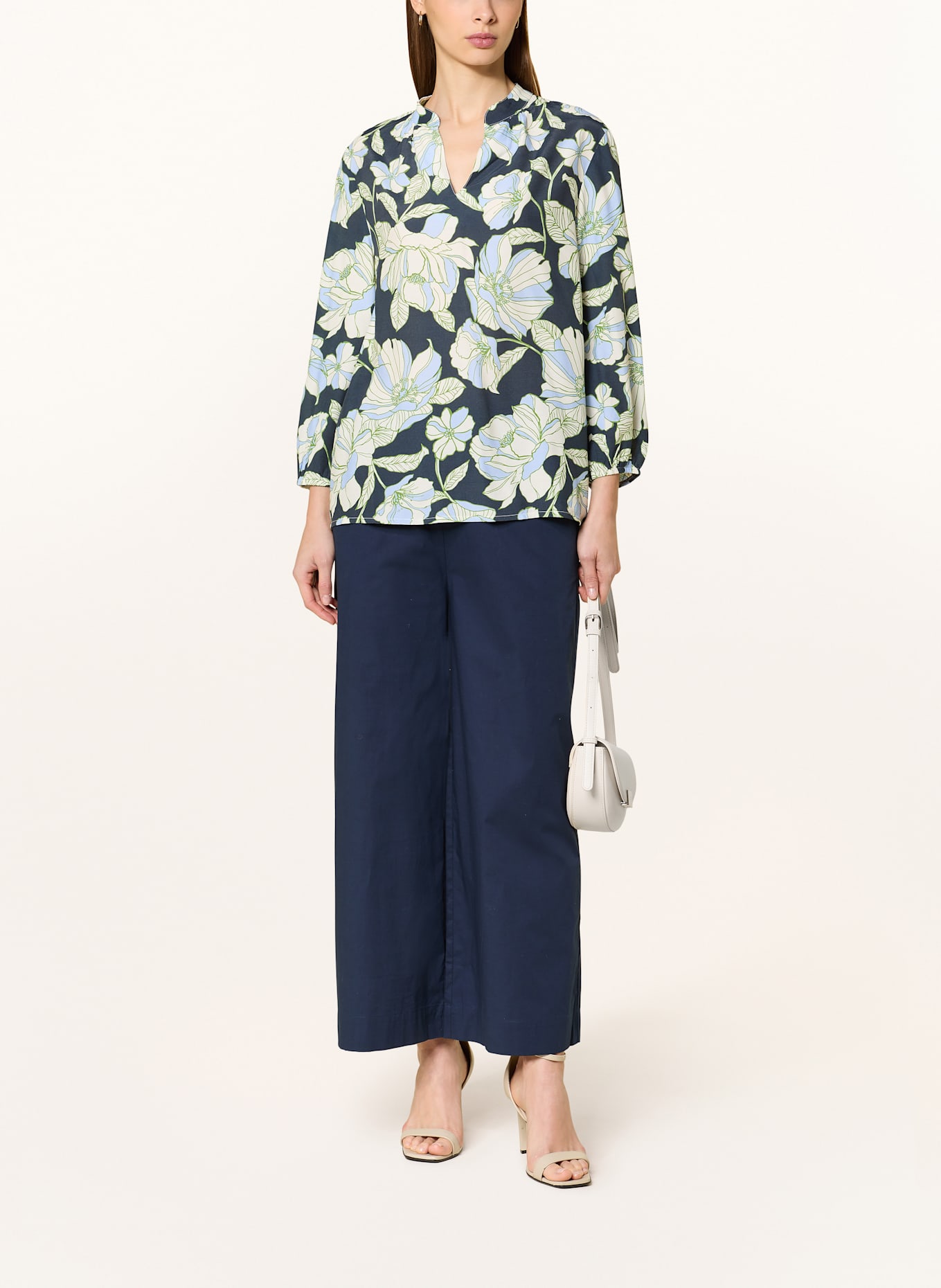 MORE & MORE Bluzka: GRANATOWY / ECRU / JASNOZIELONY