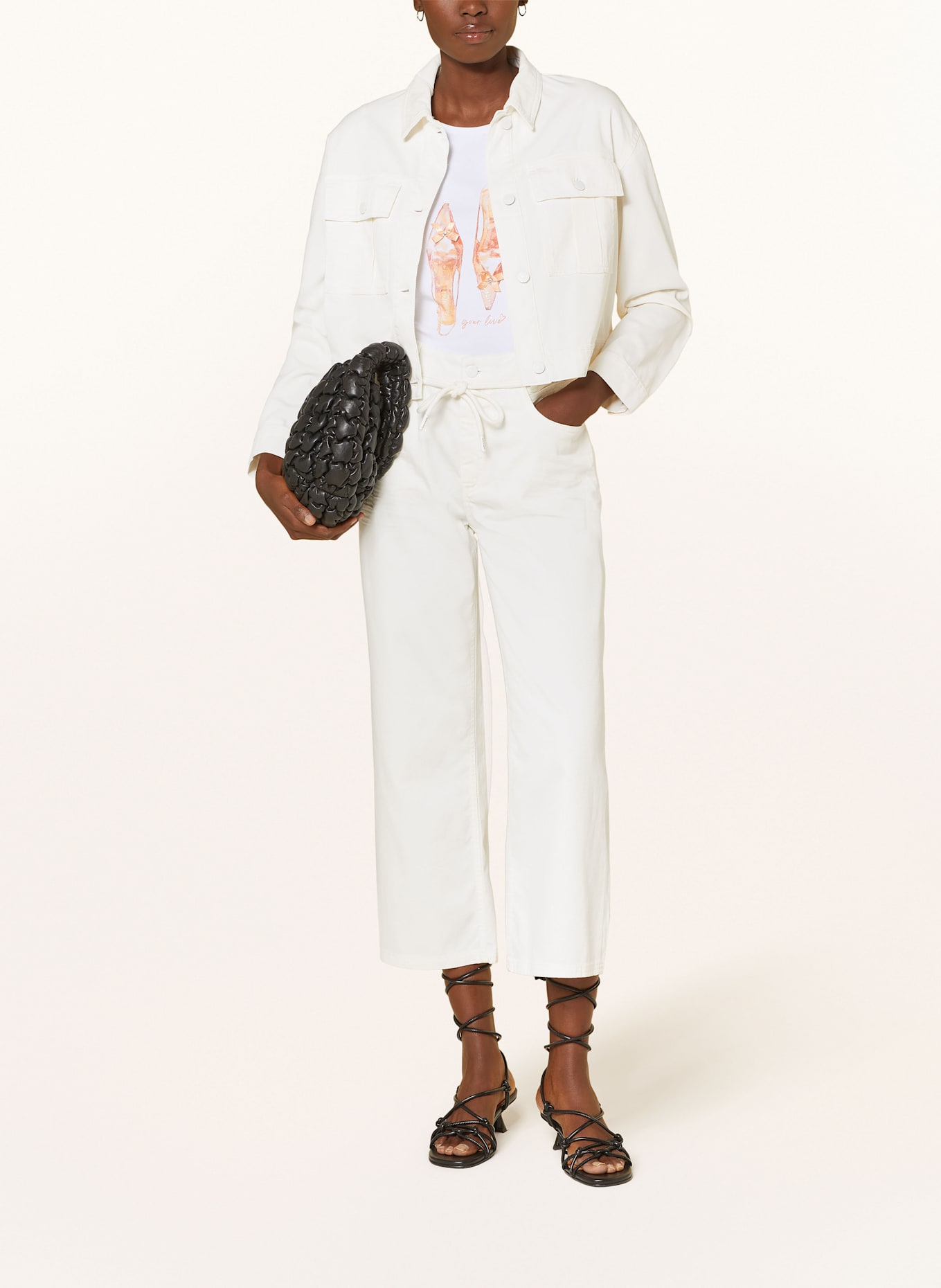 MORE & MORE Jeansjacke: WEISS