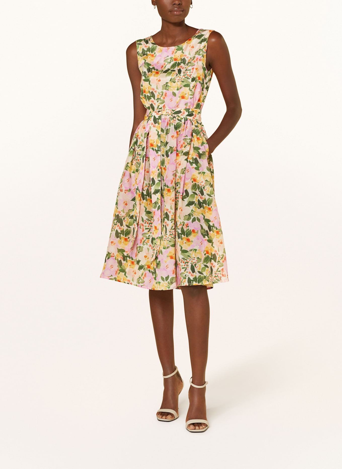 MORE & MORE Dress: PINK / GREEN / LIGHT ORANGE