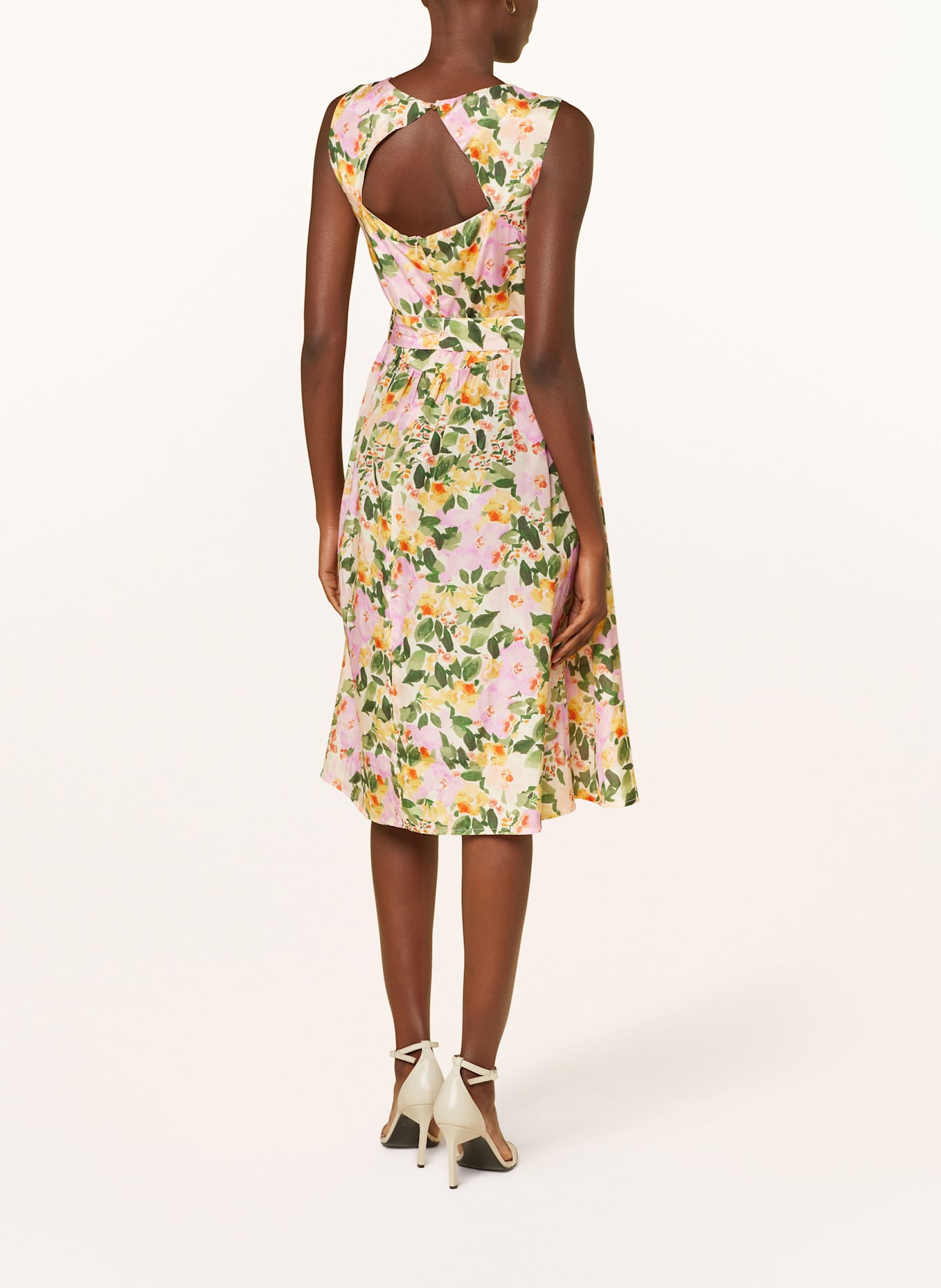 MORE & MORE Dress: PINK / GREEN / LIGHT ORANGE