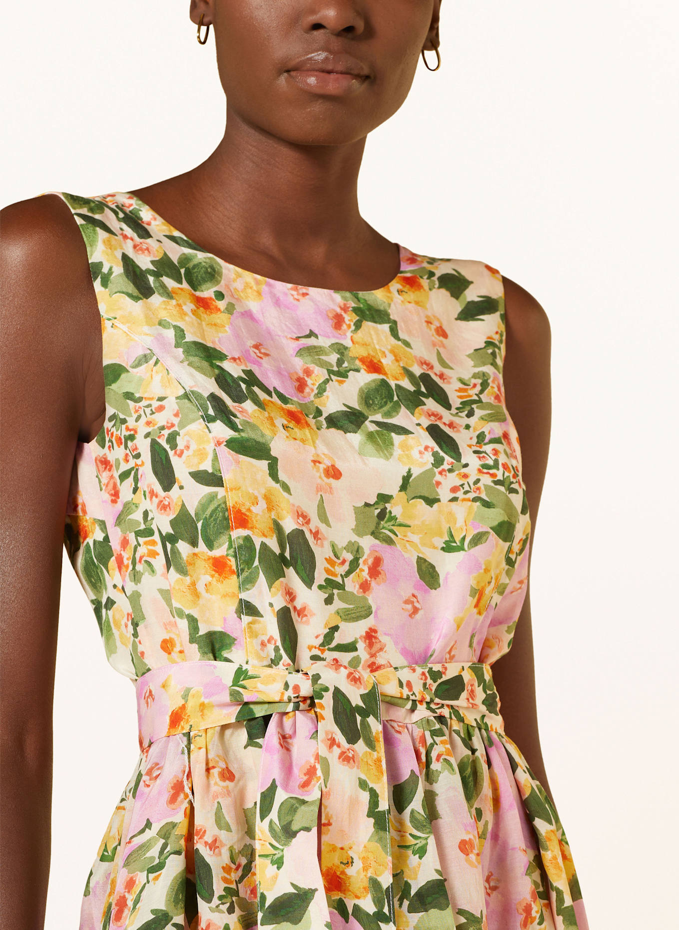 MORE & MORE Dress: PINK / GREEN / LIGHT ORANGE