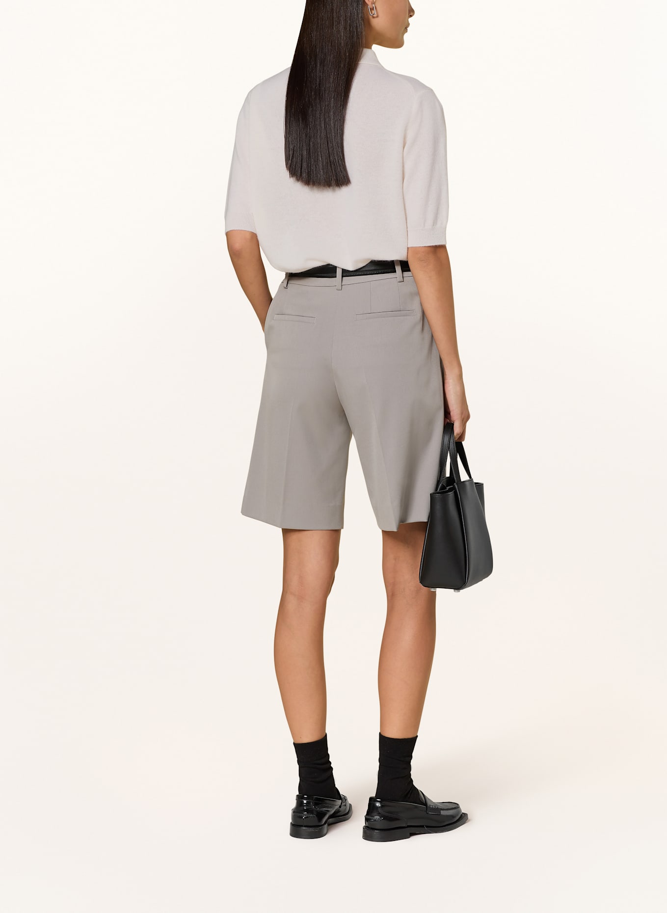 HEMISPHERE Koszulka polo z kaszmirowej dzianiny: BIAŁY