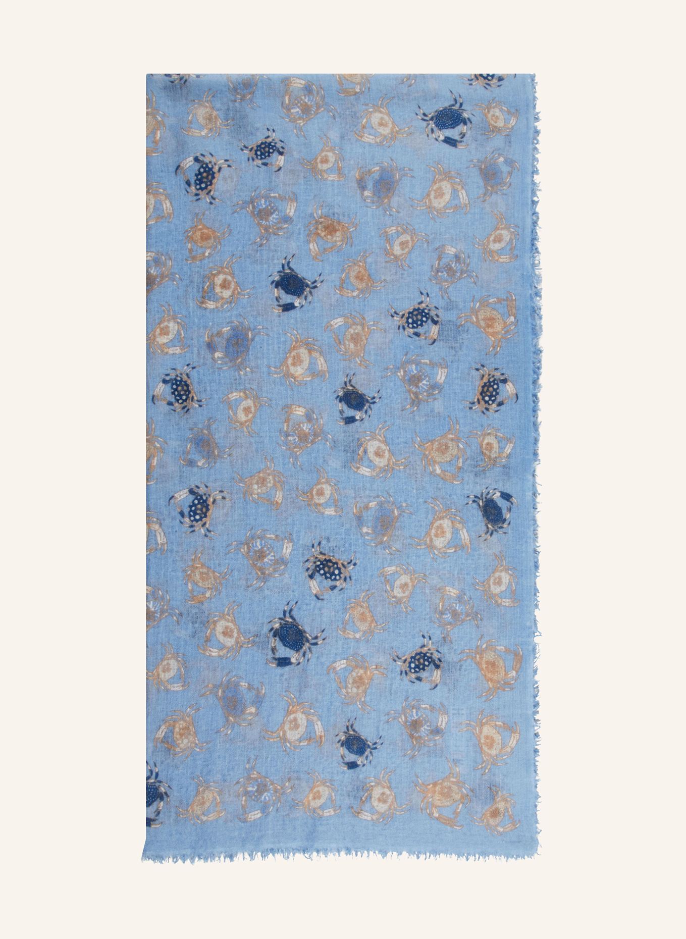 HEMISPHERE MAMBERO scarf: BLUE / LIGHT BROWN / DARK BLUE