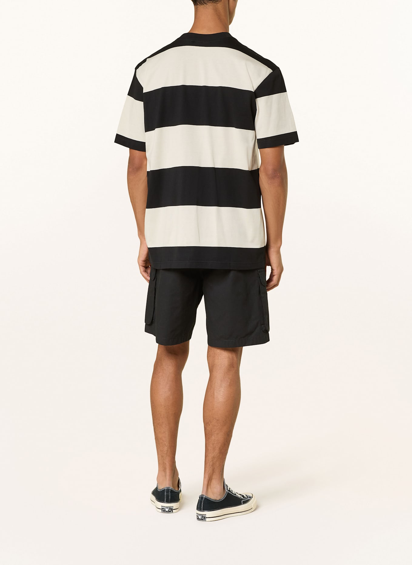 KnowledgeCotton Apparel FLINT cargo shorts: BLACK