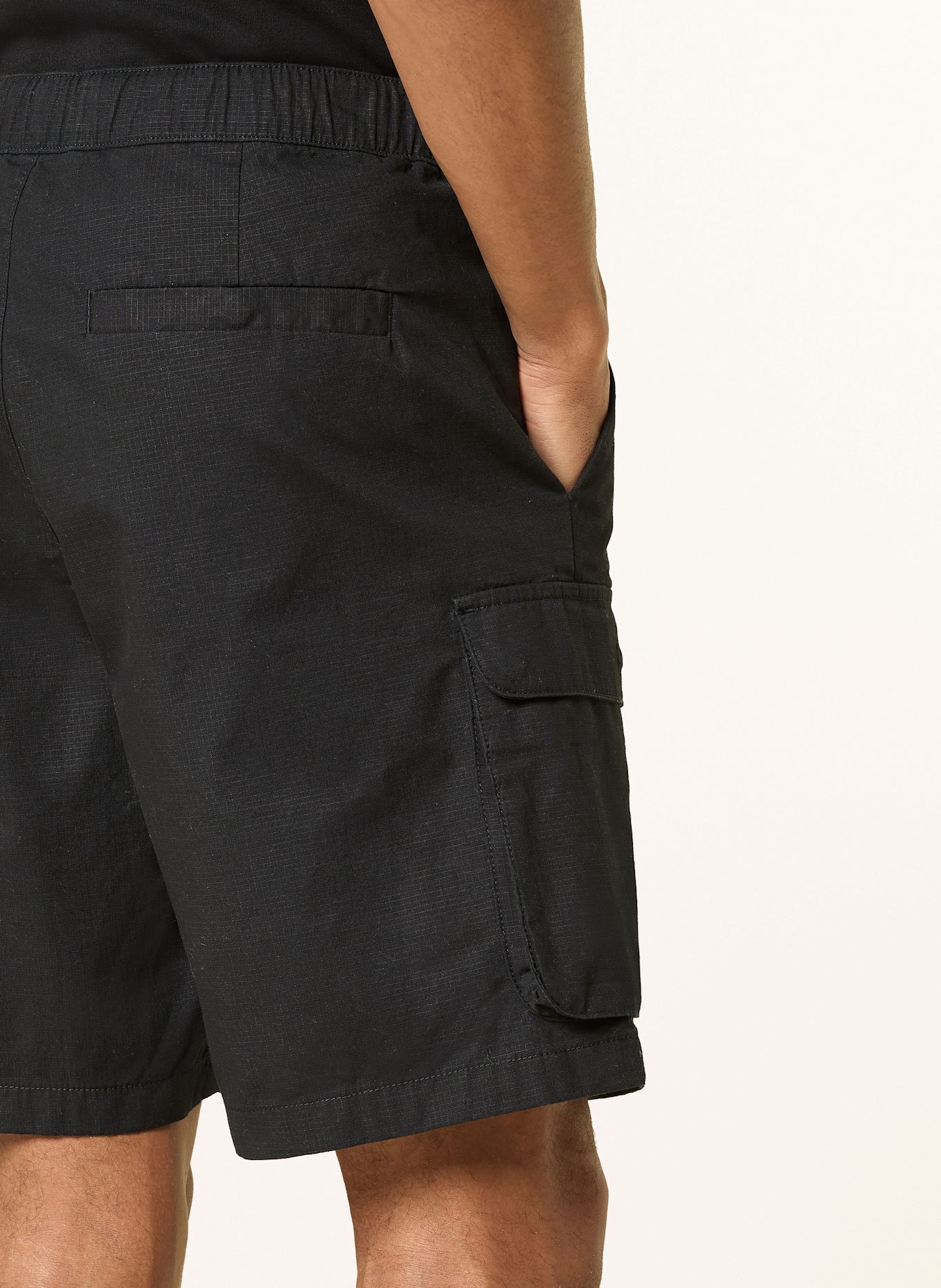 KnowledgeCotton Apparel FLINT cargo shorts: BLACK