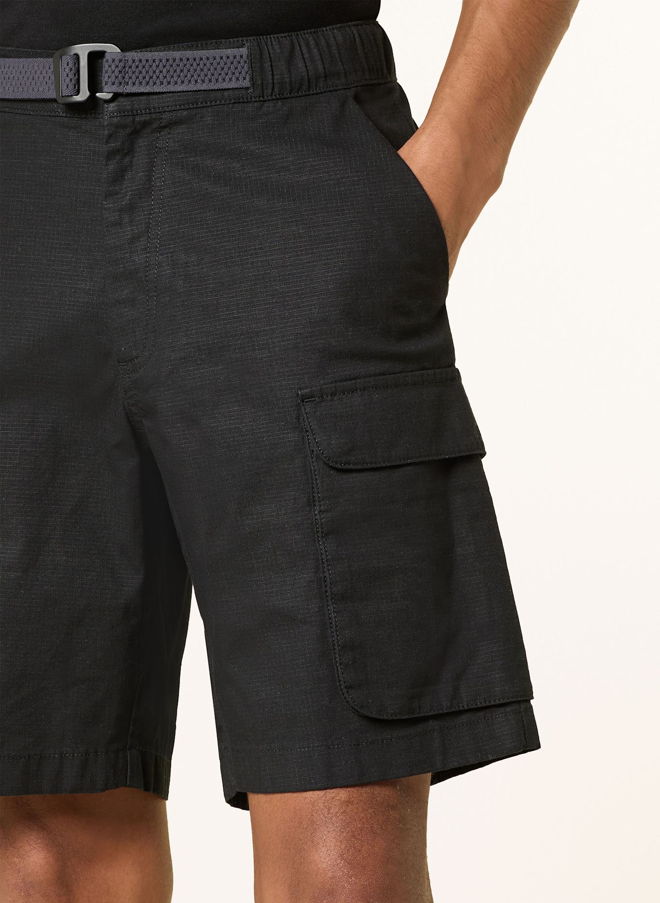 KnowledgeCotton Apparel FLINT cargo shorts: BLACK