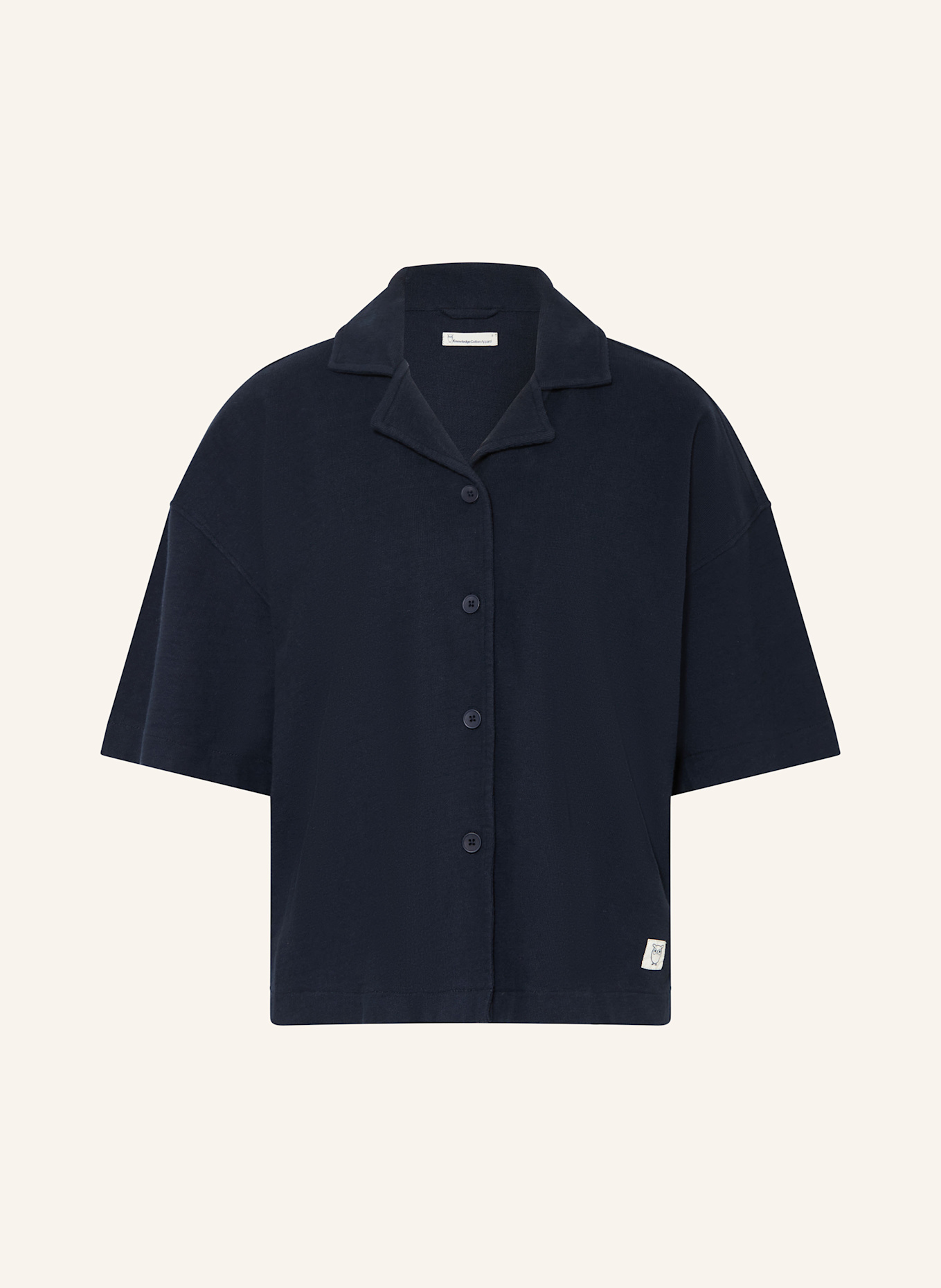 KnowledgeCotton Apparel Košilová halenka: TMAVĚ MODRÁ