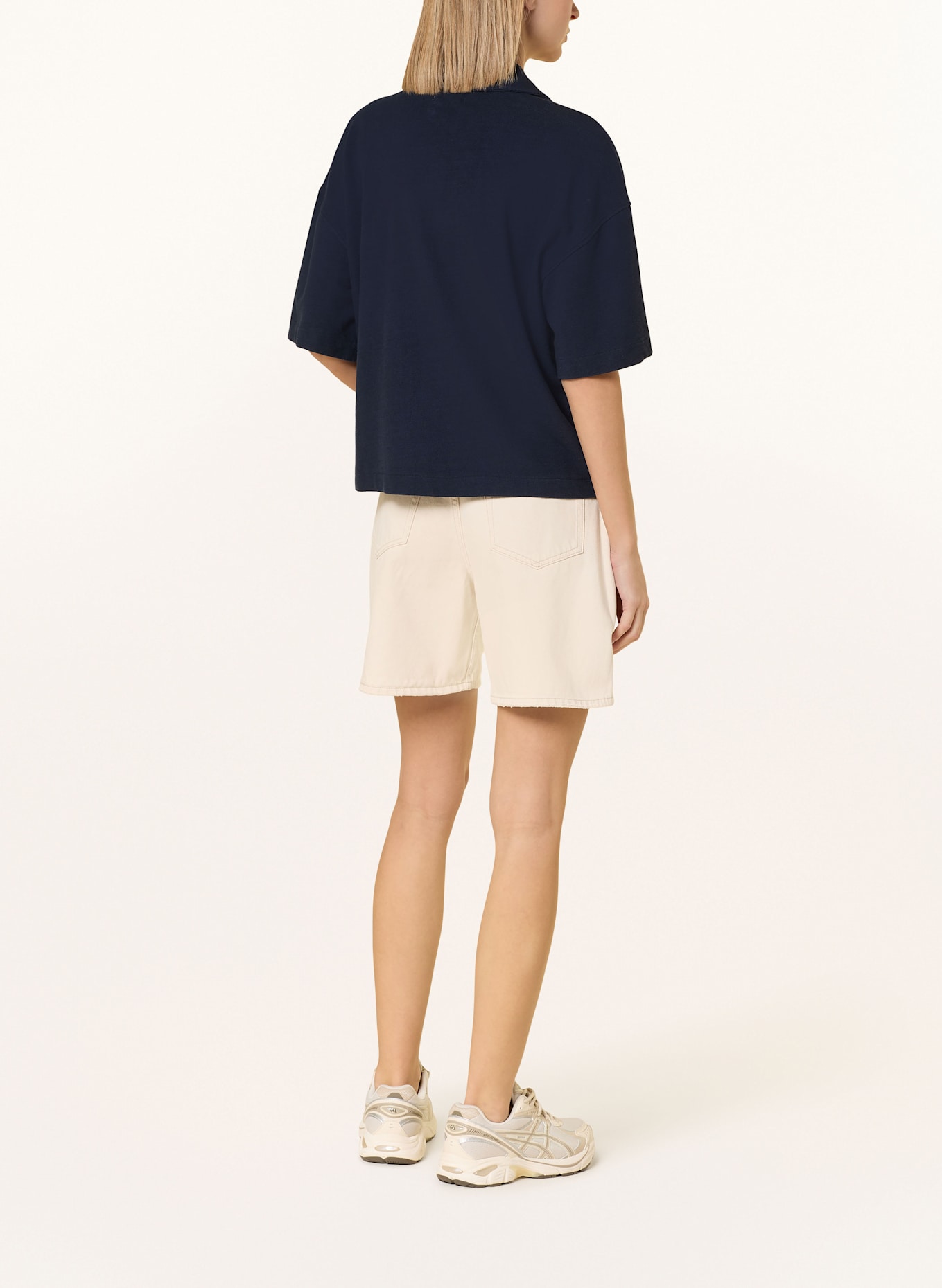 KnowledgeCotton Apparel Košilová halenka: TMAVĚ MODRÁ