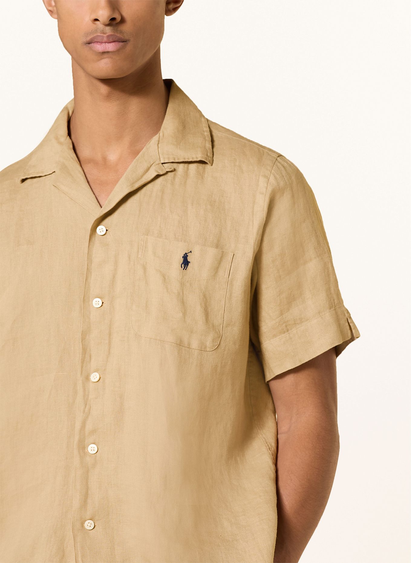 POLO RALPH LAUREN Resorthemd Classic Fit aus Leinen, Farbe: BEIGE (Bild 4)