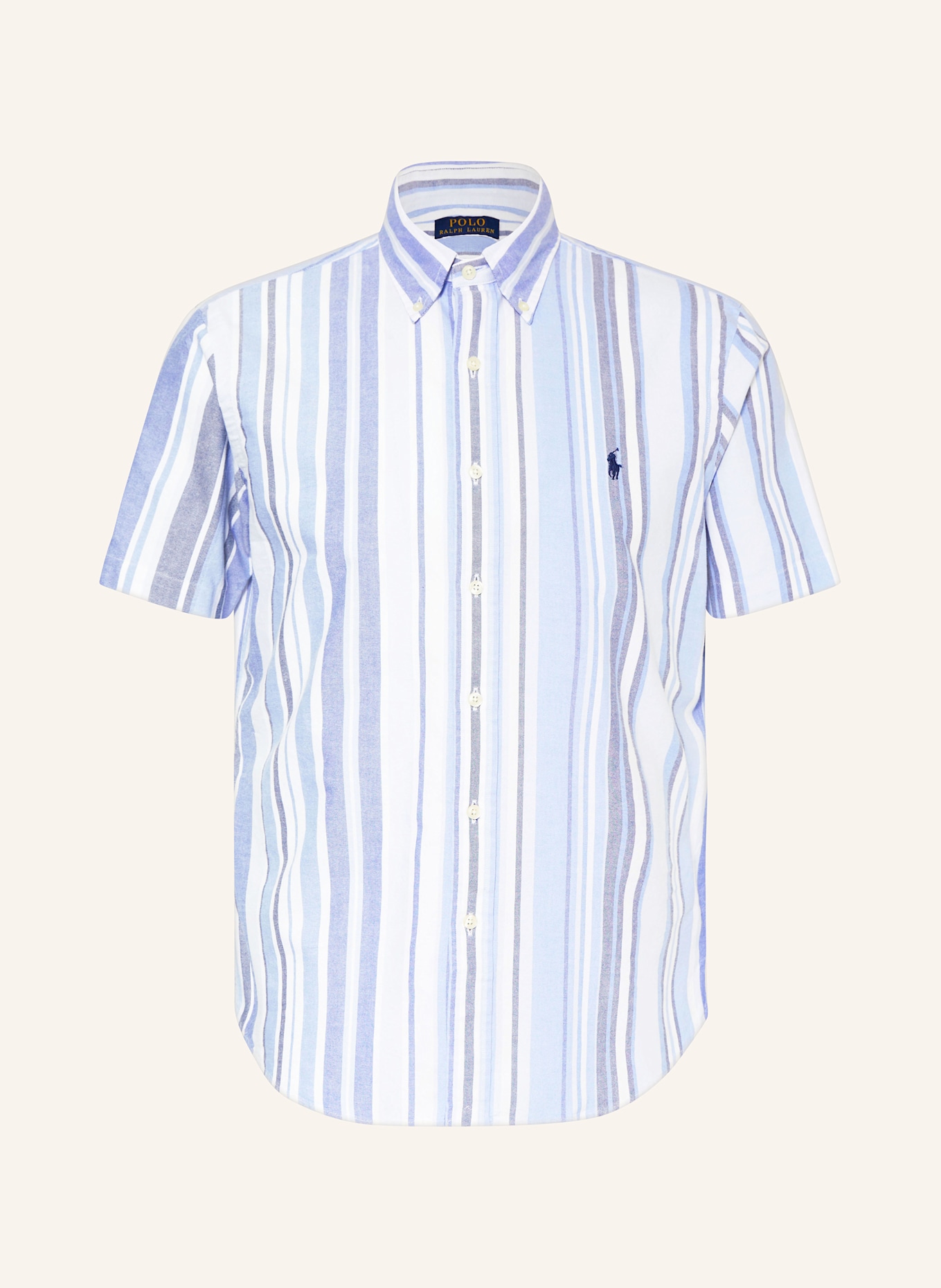 POLO RALPH LAUREN Kurzarm-Hemd Regular Fit, Farbe: HELLBLAU/ WEISS (Bild 1)