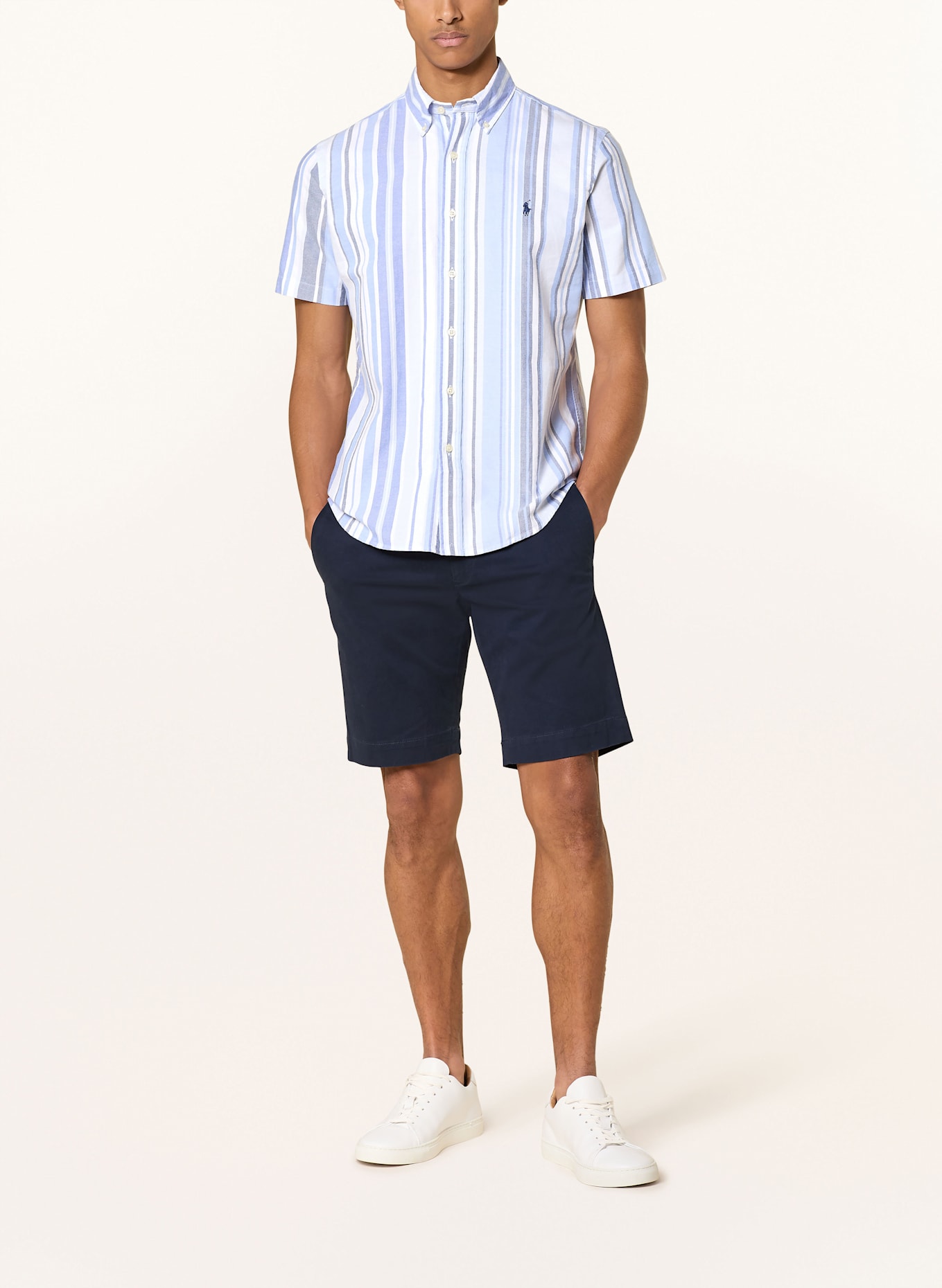 POLO RALPH LAUREN Kurzarm-Hemd Regular Fit, Farbe: HELLBLAU/ WEISS (Bild 2)