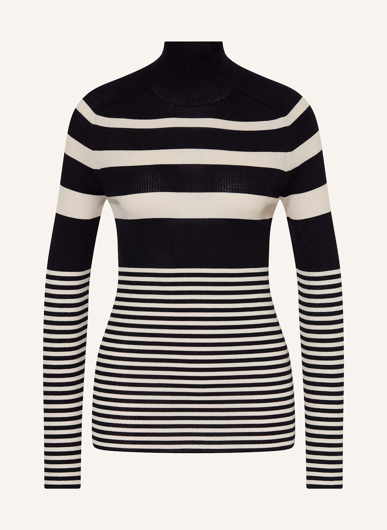 MONCLER Pullover: DUNKELBLAU/ CREME (Bild 1)