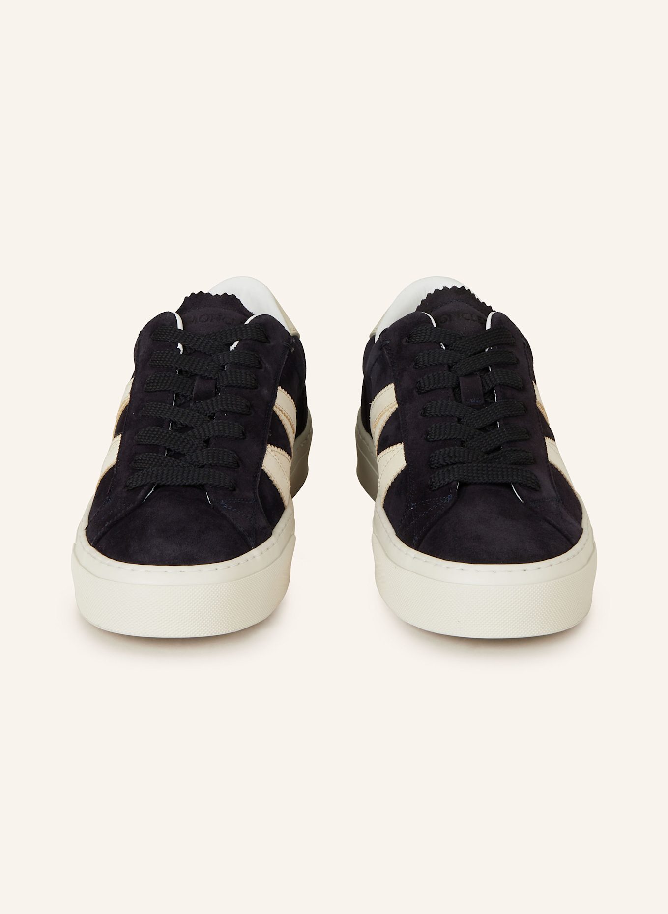 MONCLER Sneaker MONACO: DUNKELBLAU/ CREME