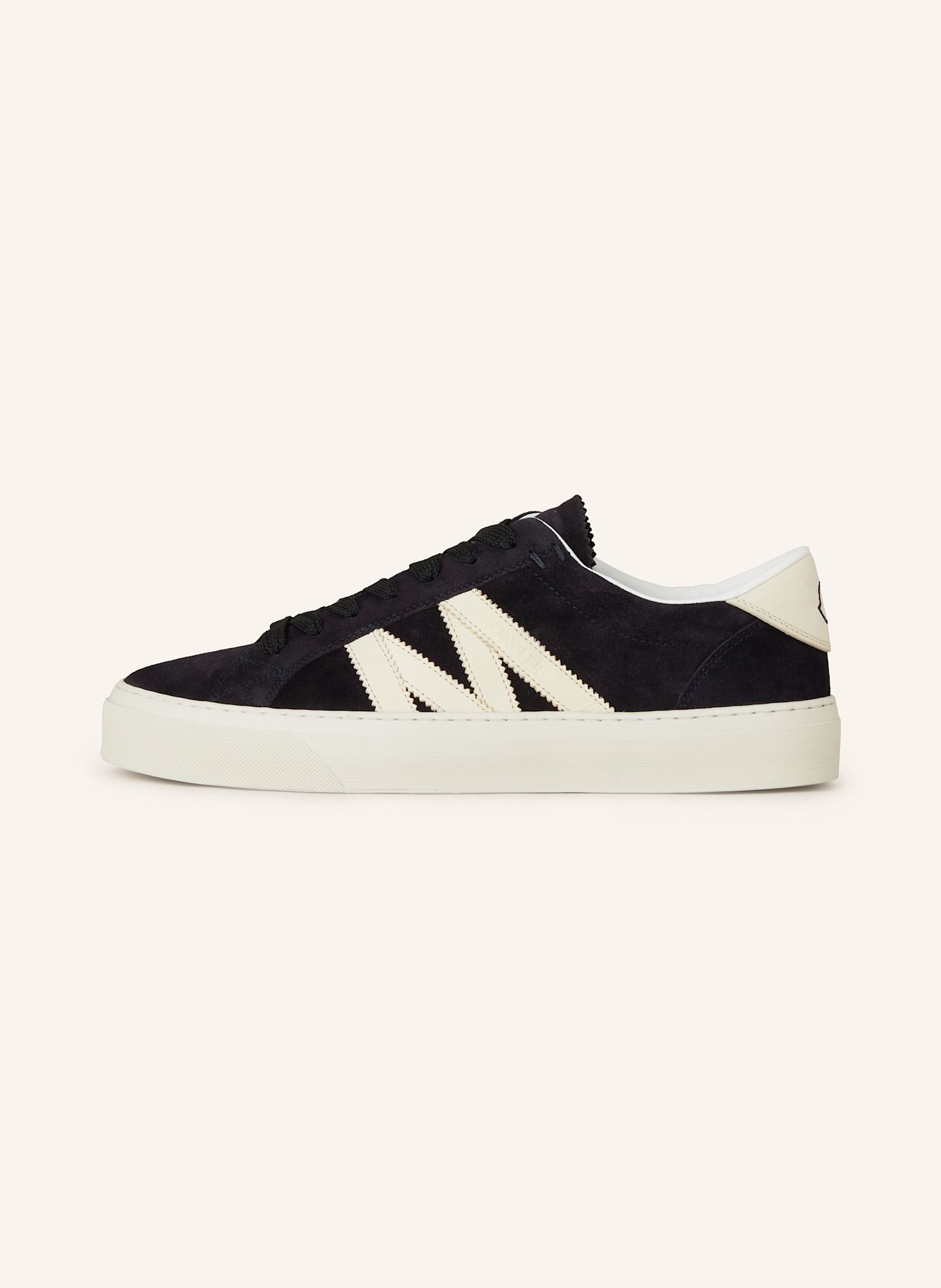 MONCLER Sneaker MONACO: DUNKELBLAU/ CREME