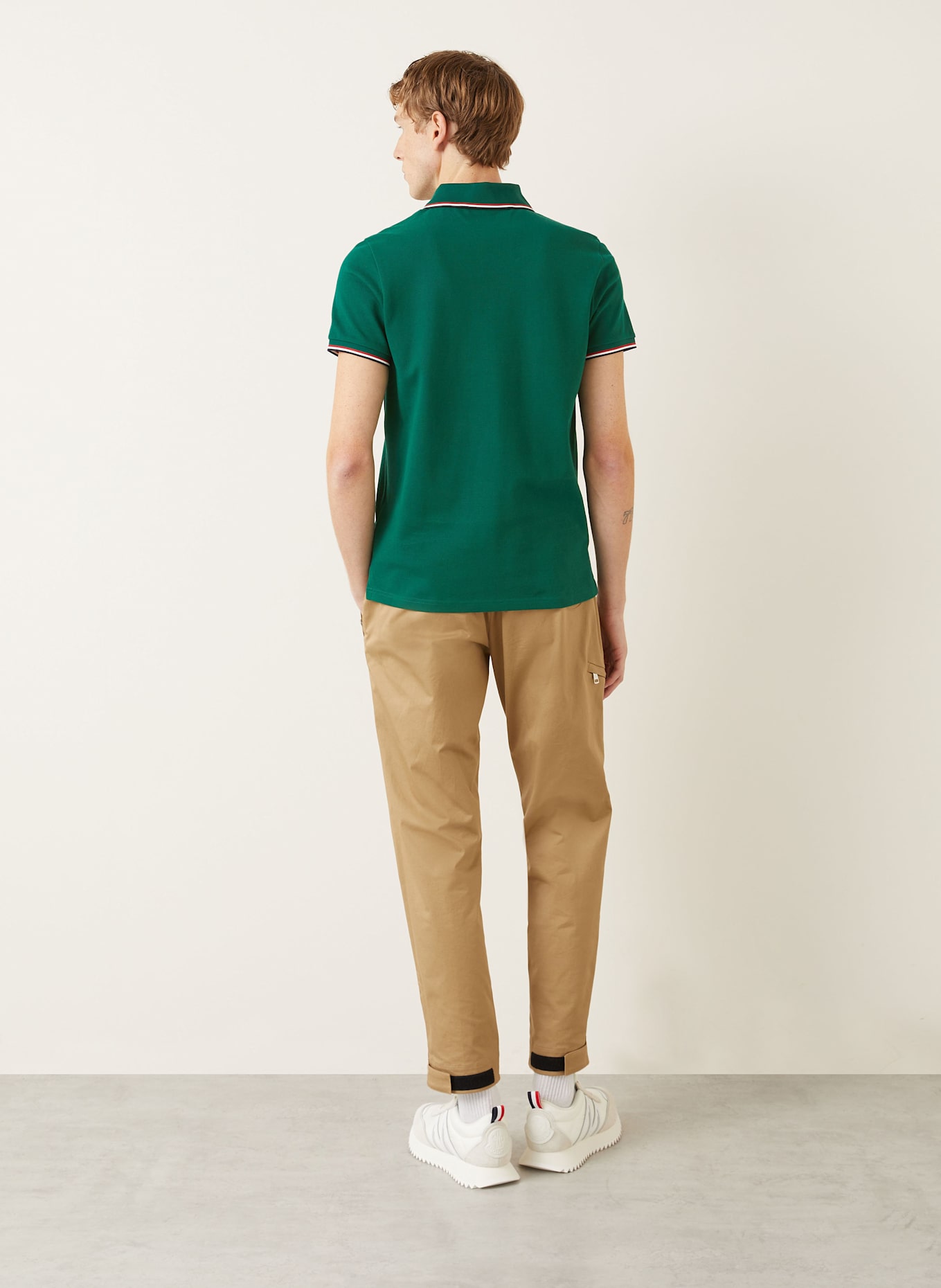 MONCLER Piqué-Poloshirt: DUNKELGRÜN