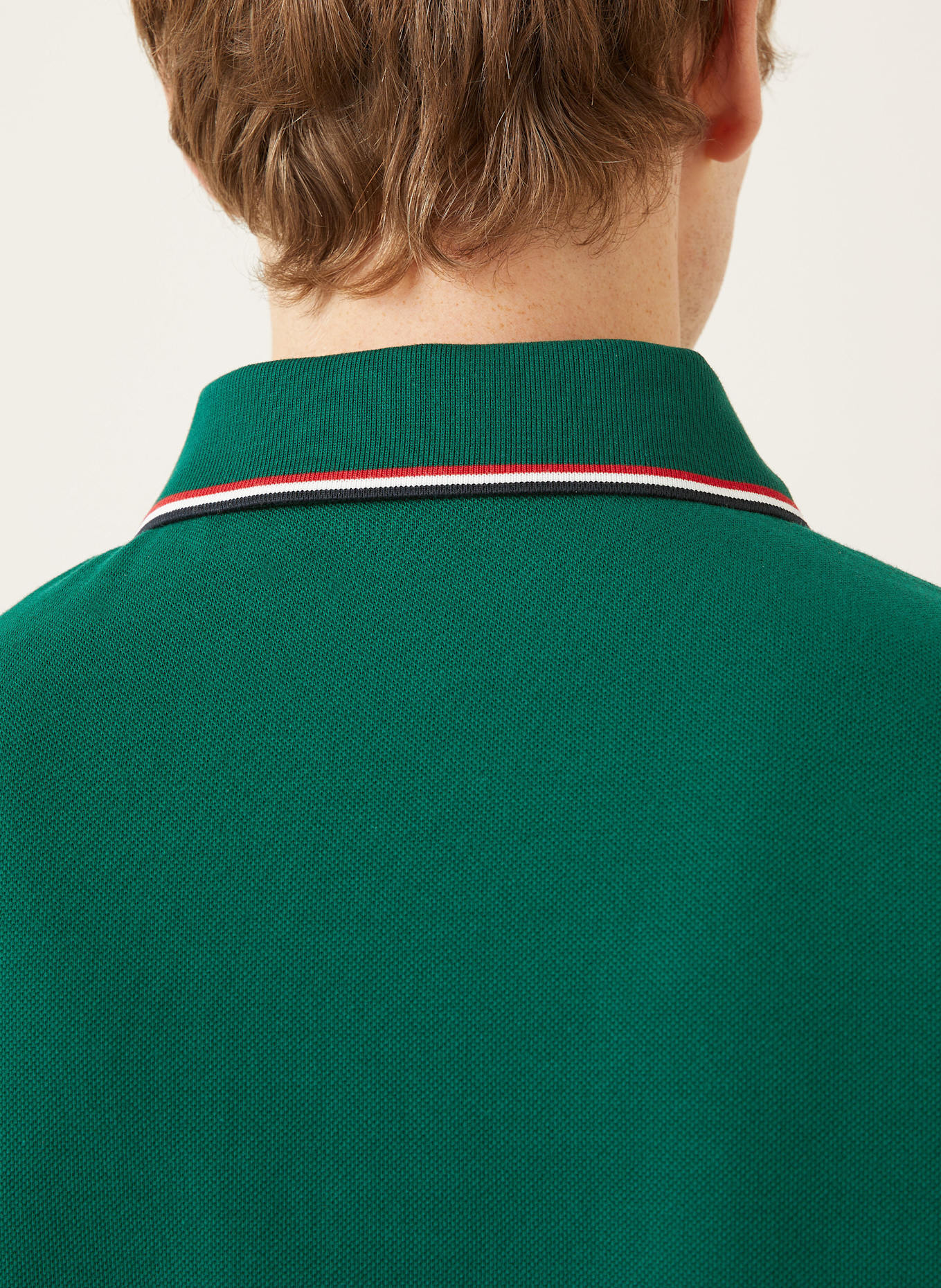 MONCLER Piqué-Poloshirt: DUNKELGRÜN
