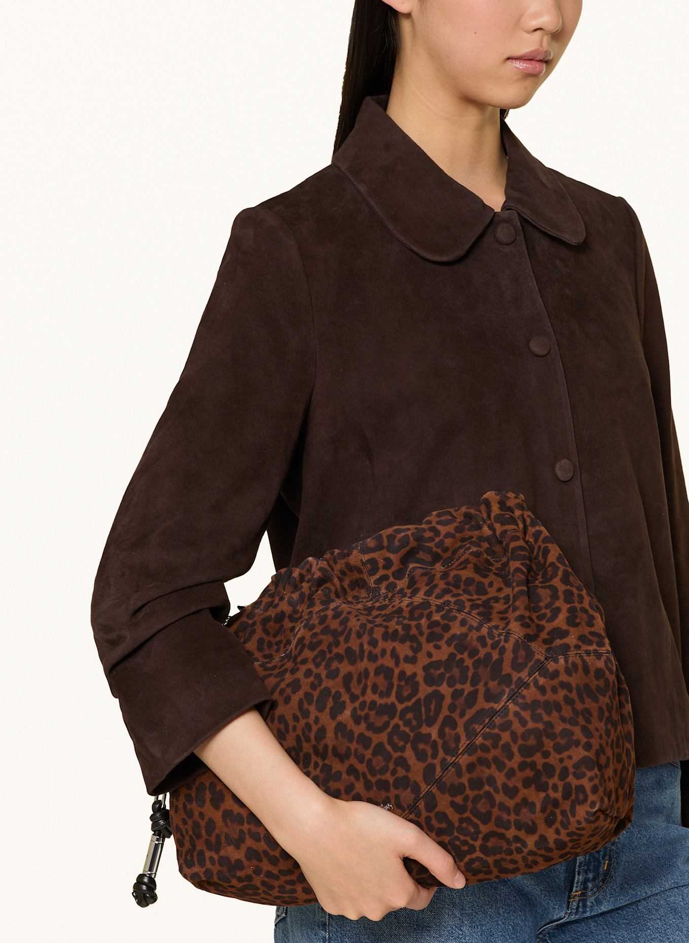 ba&sh Handtasche JUNE: DUNKELBRAUN / SCHWARZ