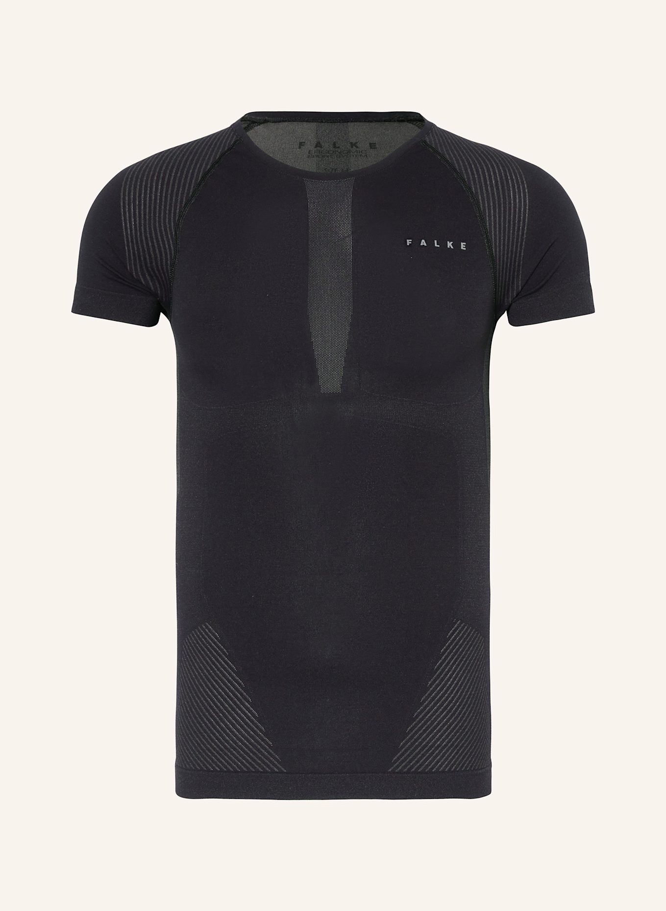 FALKE Koszulka funkcyjna WARM: CZARNY