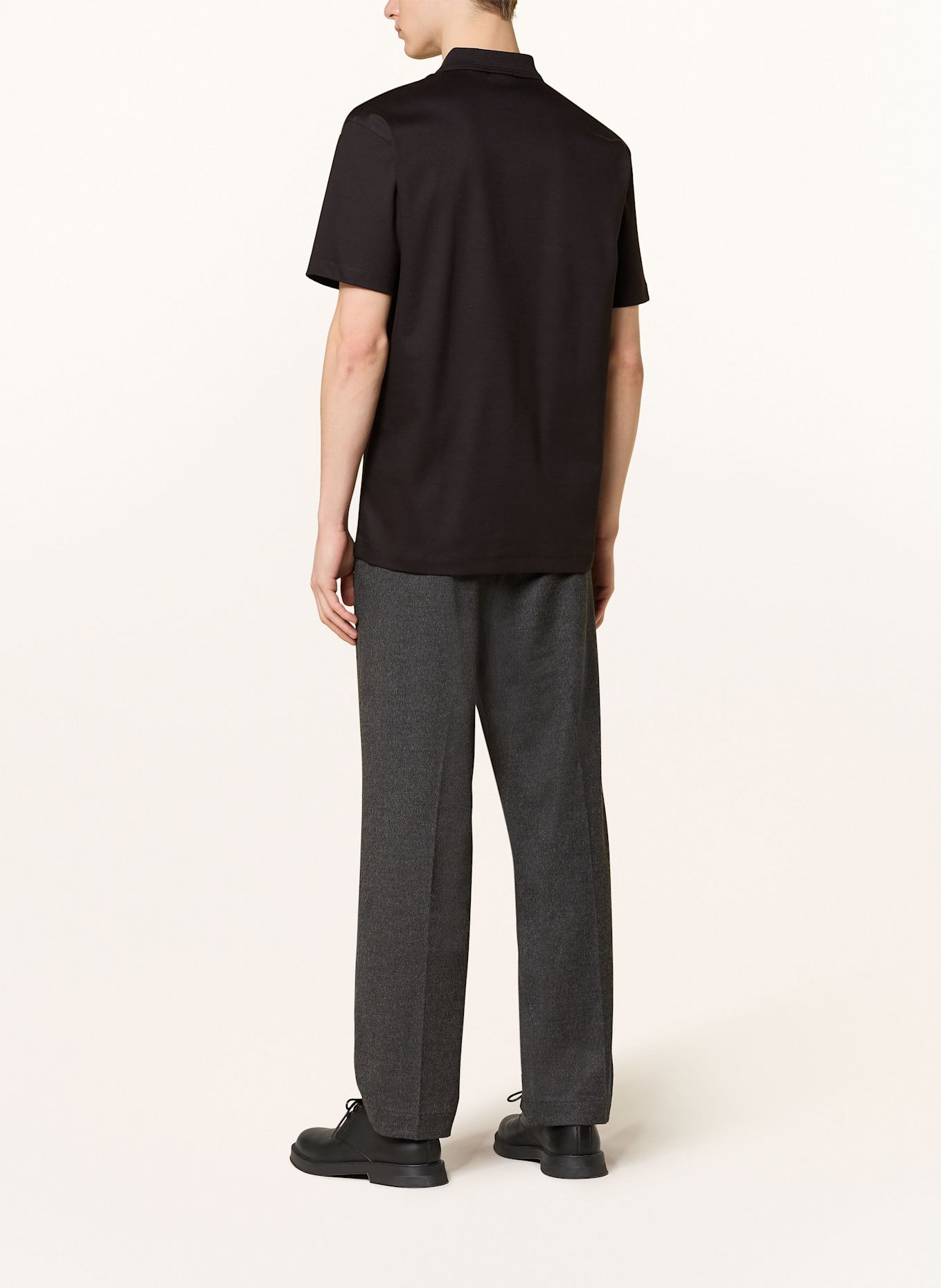 HUGO Jersey-Poloshirt DEABONO: SCHWARZ