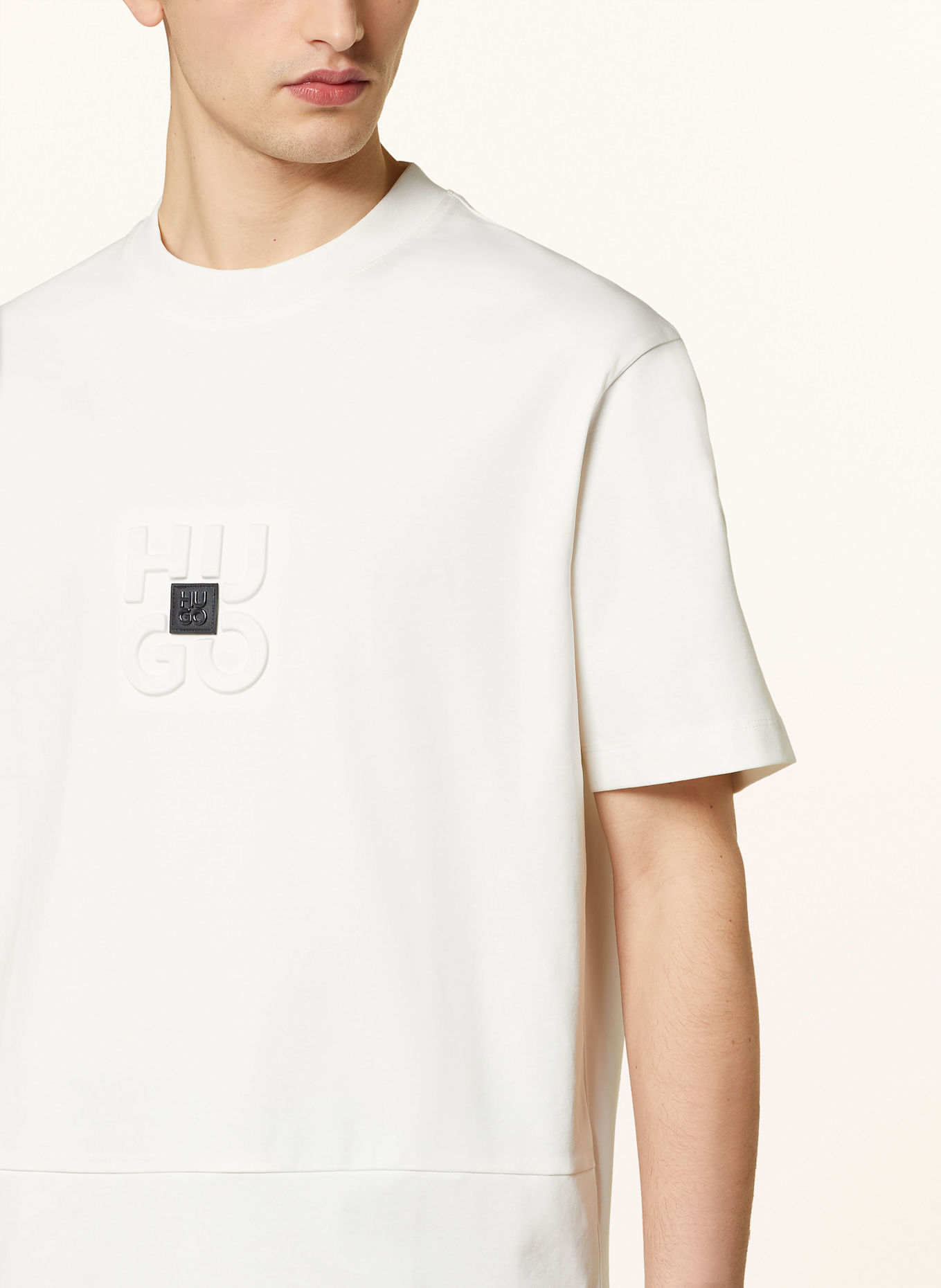 HUGO T-shirt DEBOSTAC: WHITE