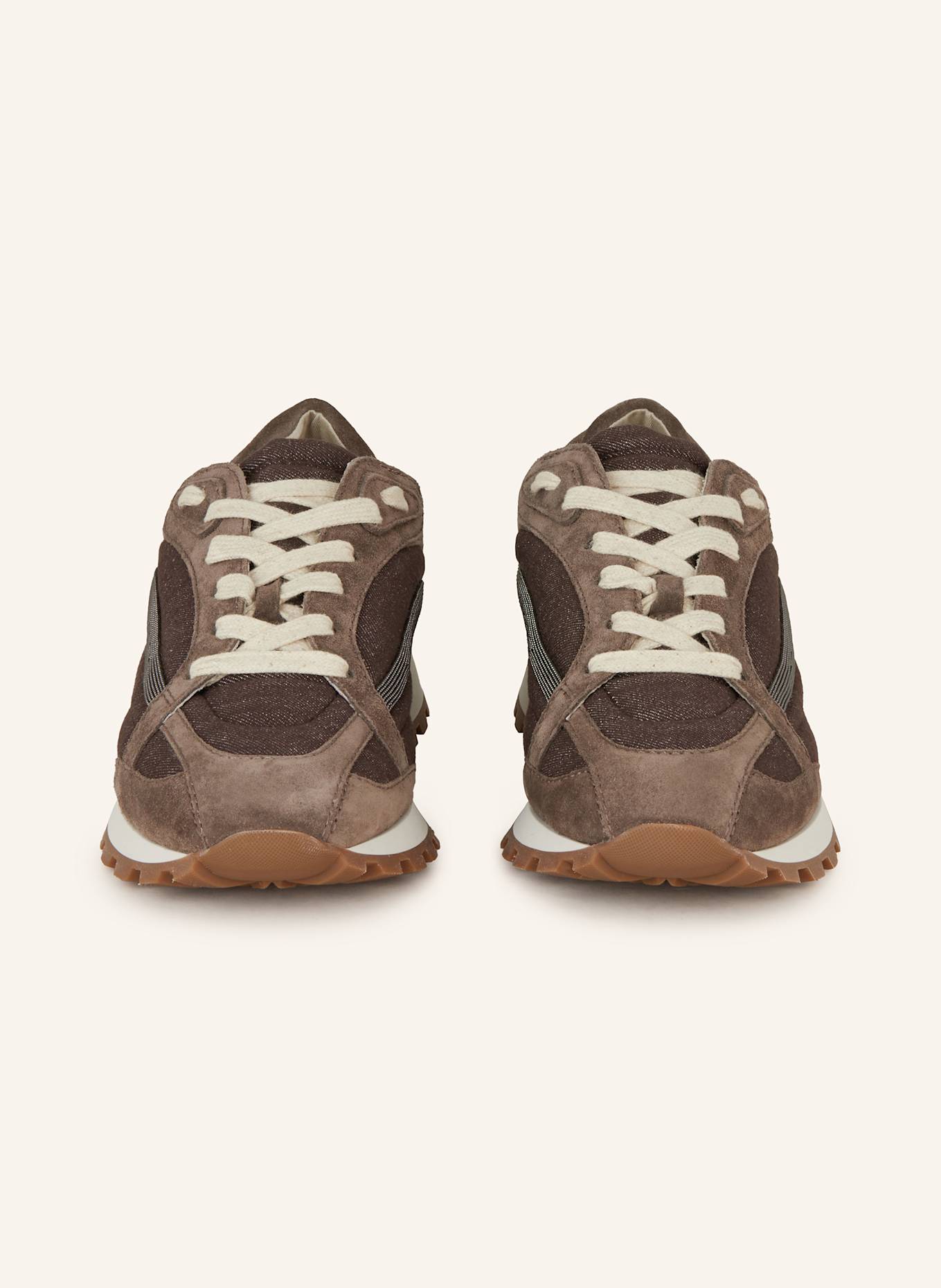 BRUNELLO CUCINELLI Sneaker: DUNKELBRAUN / BRAUN