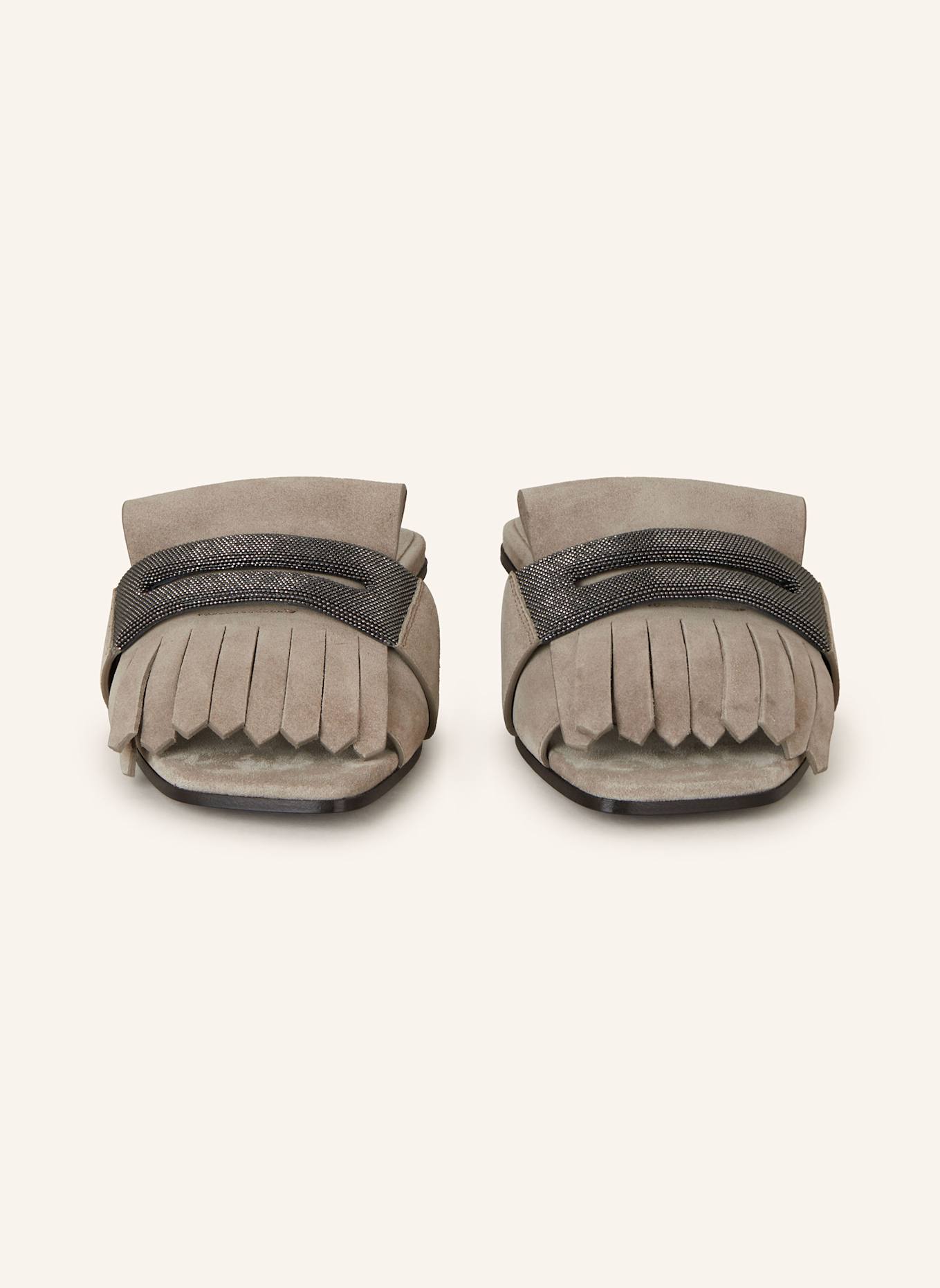 BRUNELLO CUCINELLI Pantoletten: TAUPE