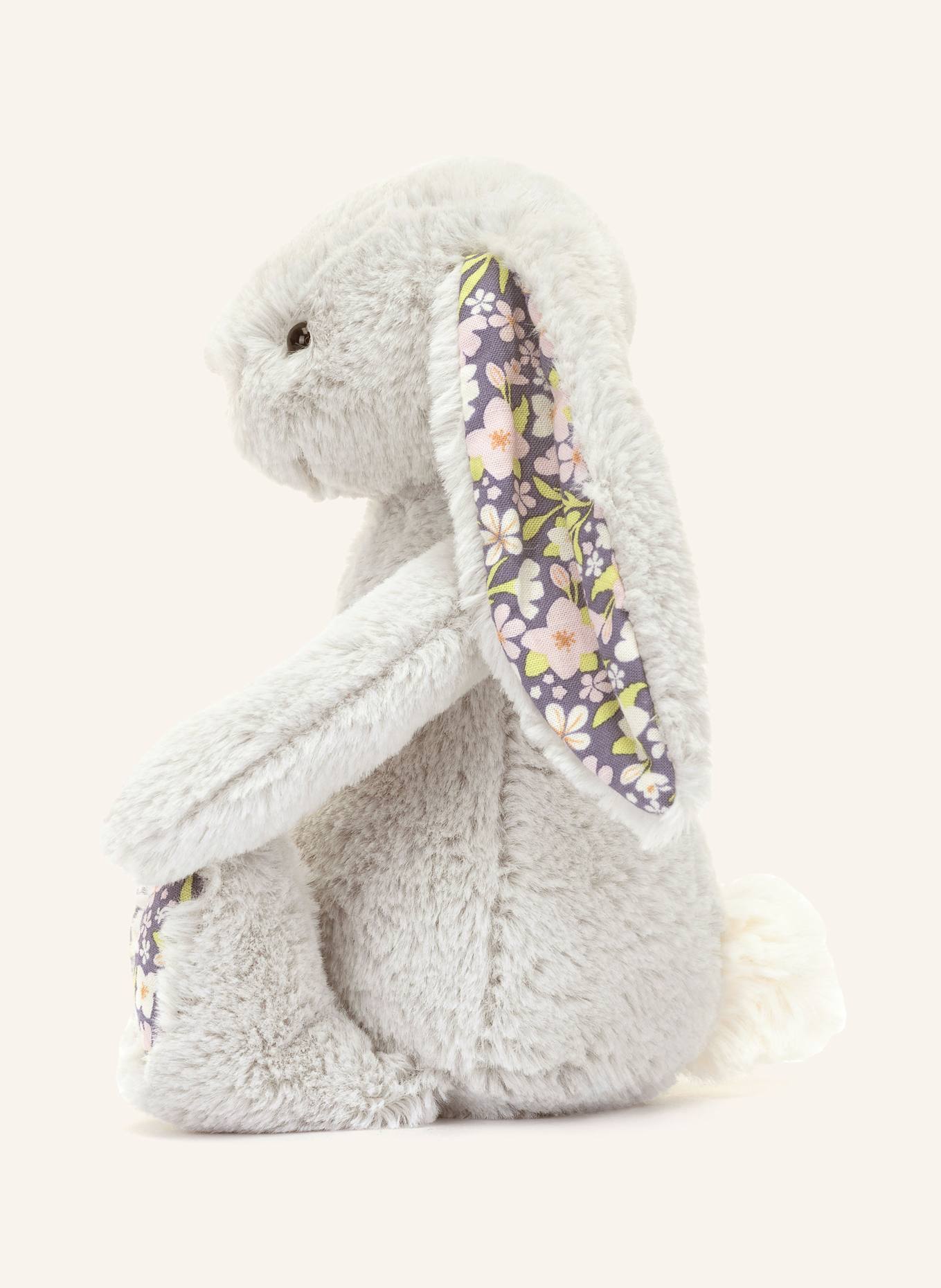 Jellycat Hase-Kuscheltier BLOSSOM SILVER BUNNY: HELLGRAU / NEONROT