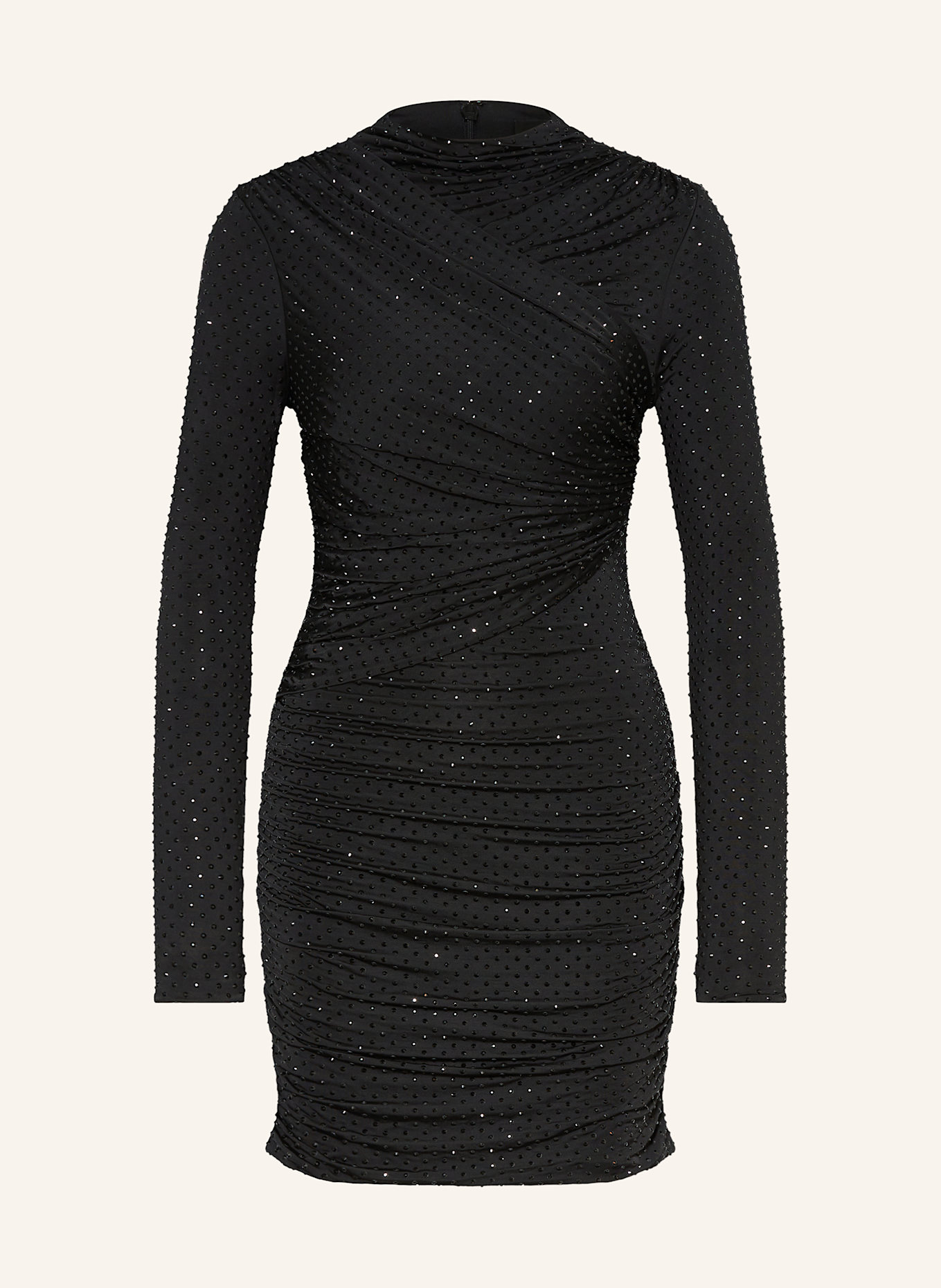 RETROFÊTE TANA jersey dress with gemstones: BLACK