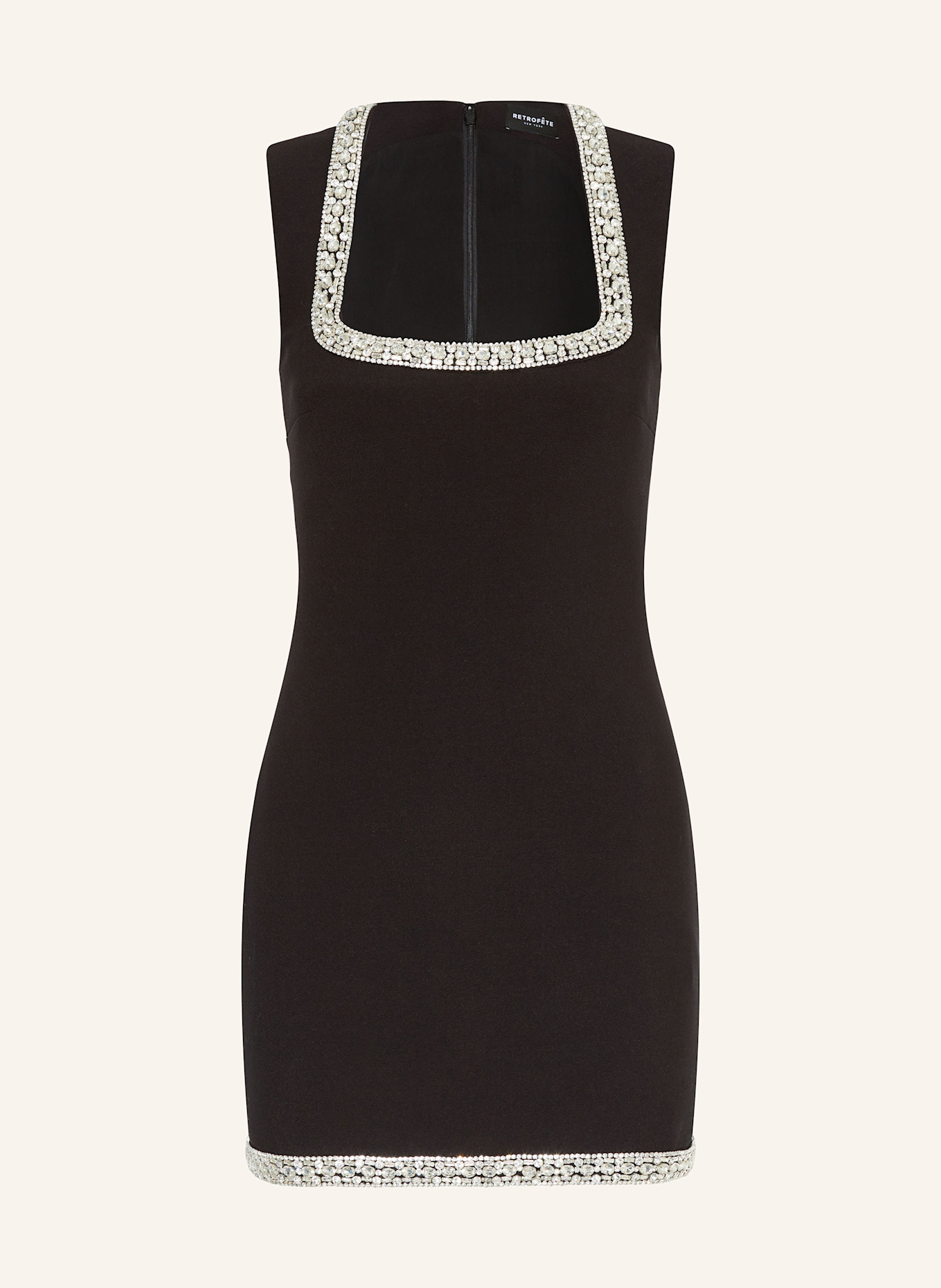 RETROFÊTE Kleid BEXLEY mit Schmucksteinen: SCHWARZ