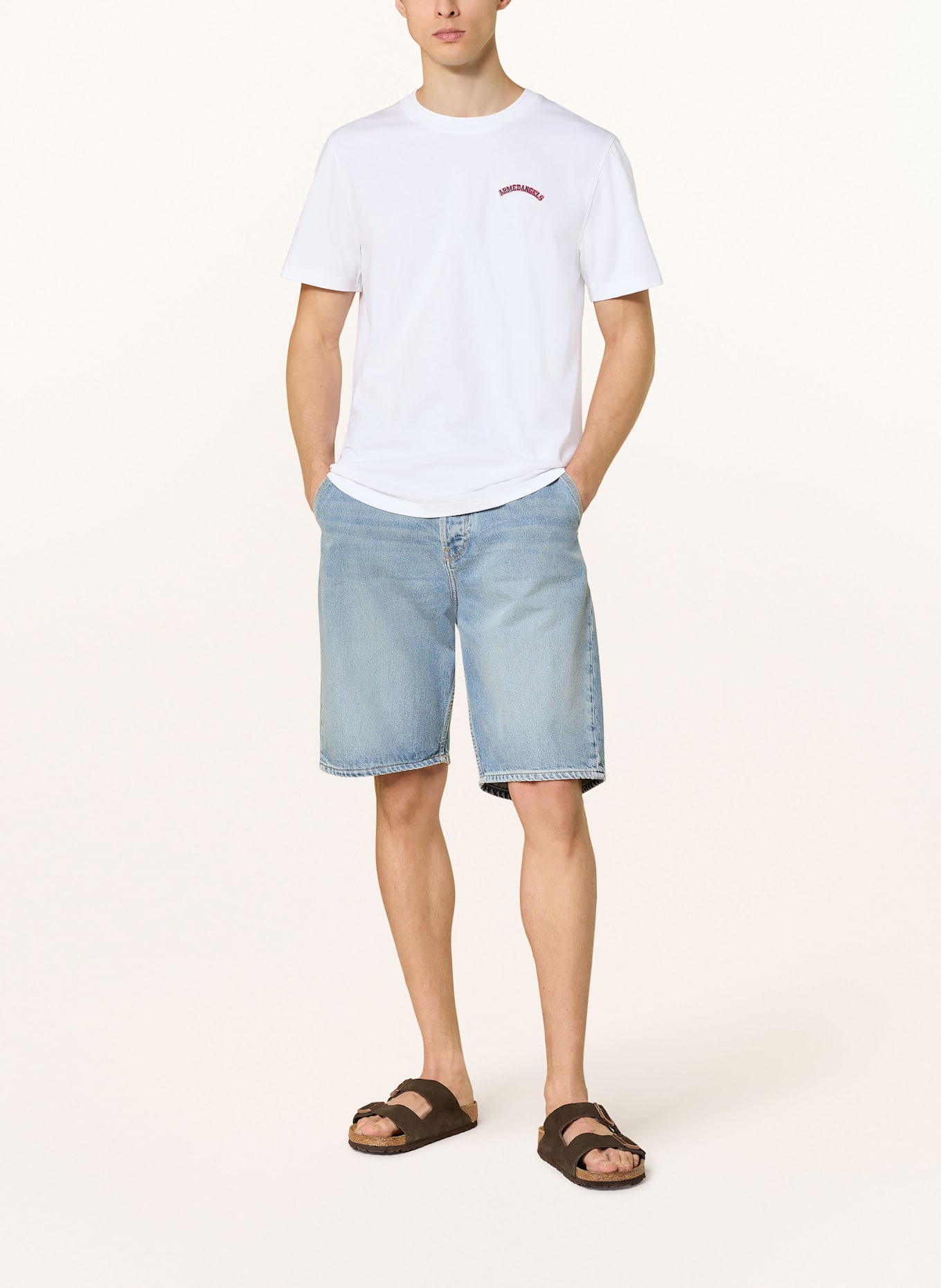 ARMEDANGELS T-shirt MAARKOS: BIAŁY