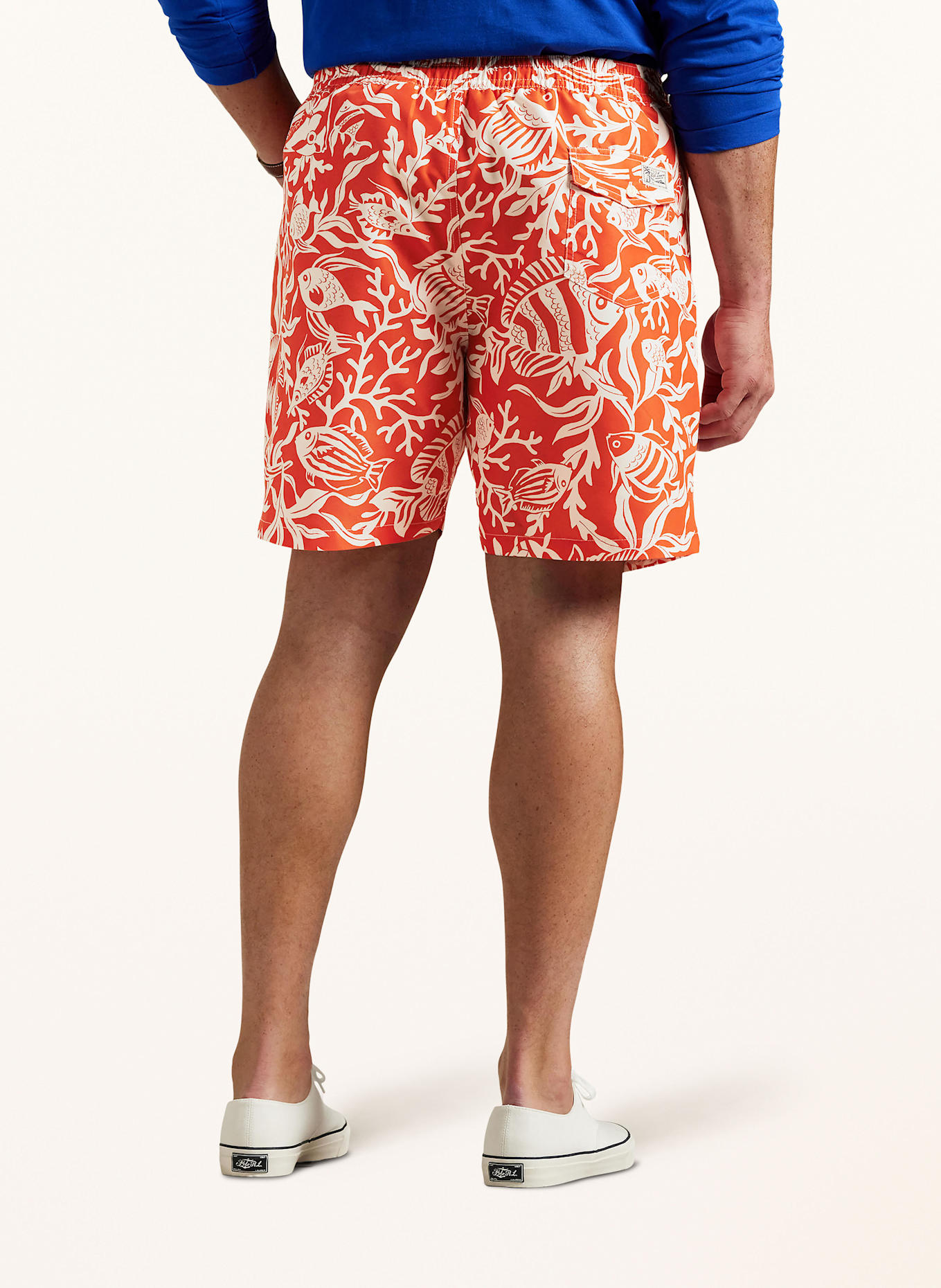 POLO RALPH LAUREN Big & Tall Badeshorts: LACHS/ WEISS