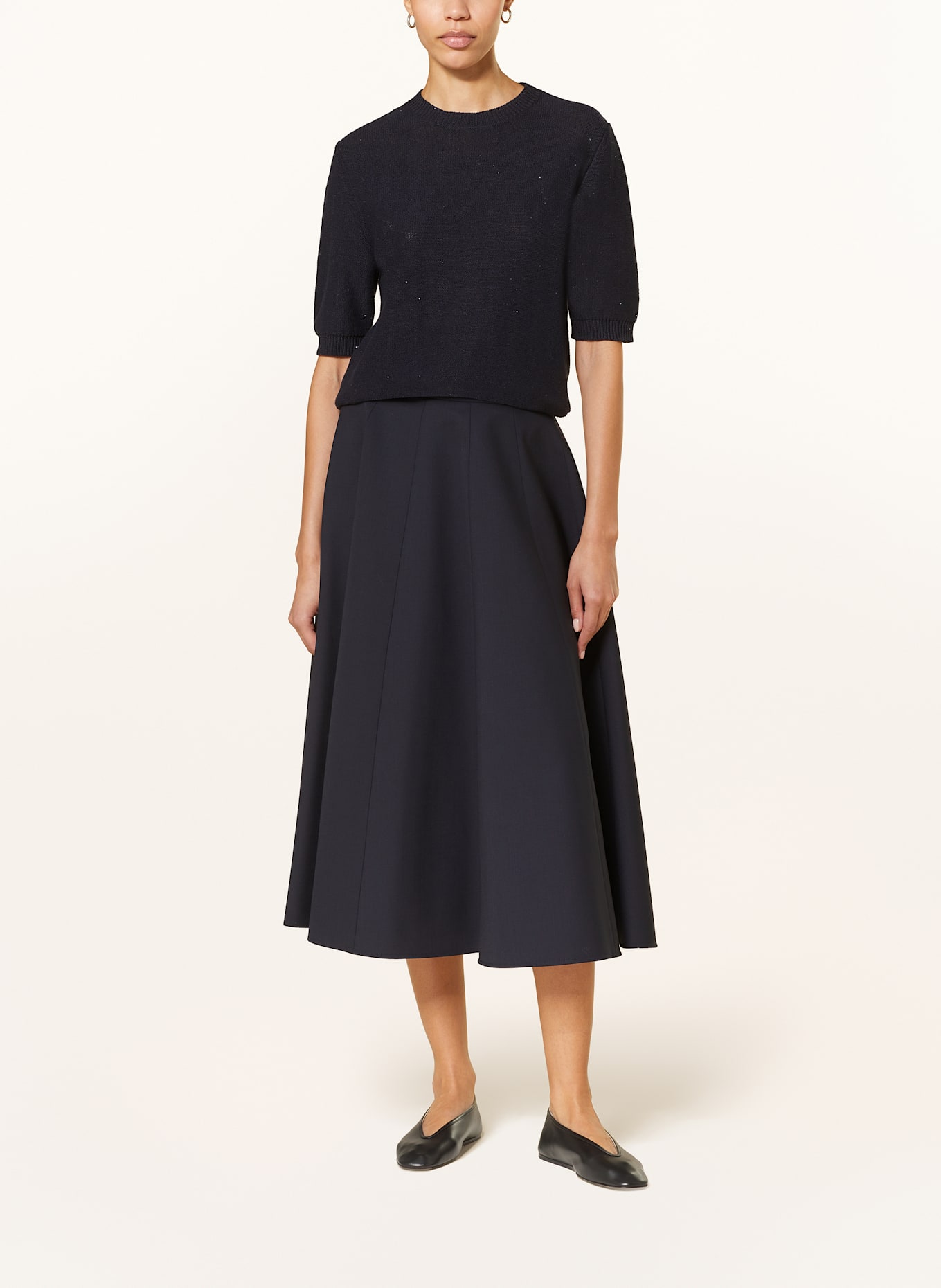 FABIANA FILIPPI Úpletové tričko s flitry: TMAVĚ MODRÁ