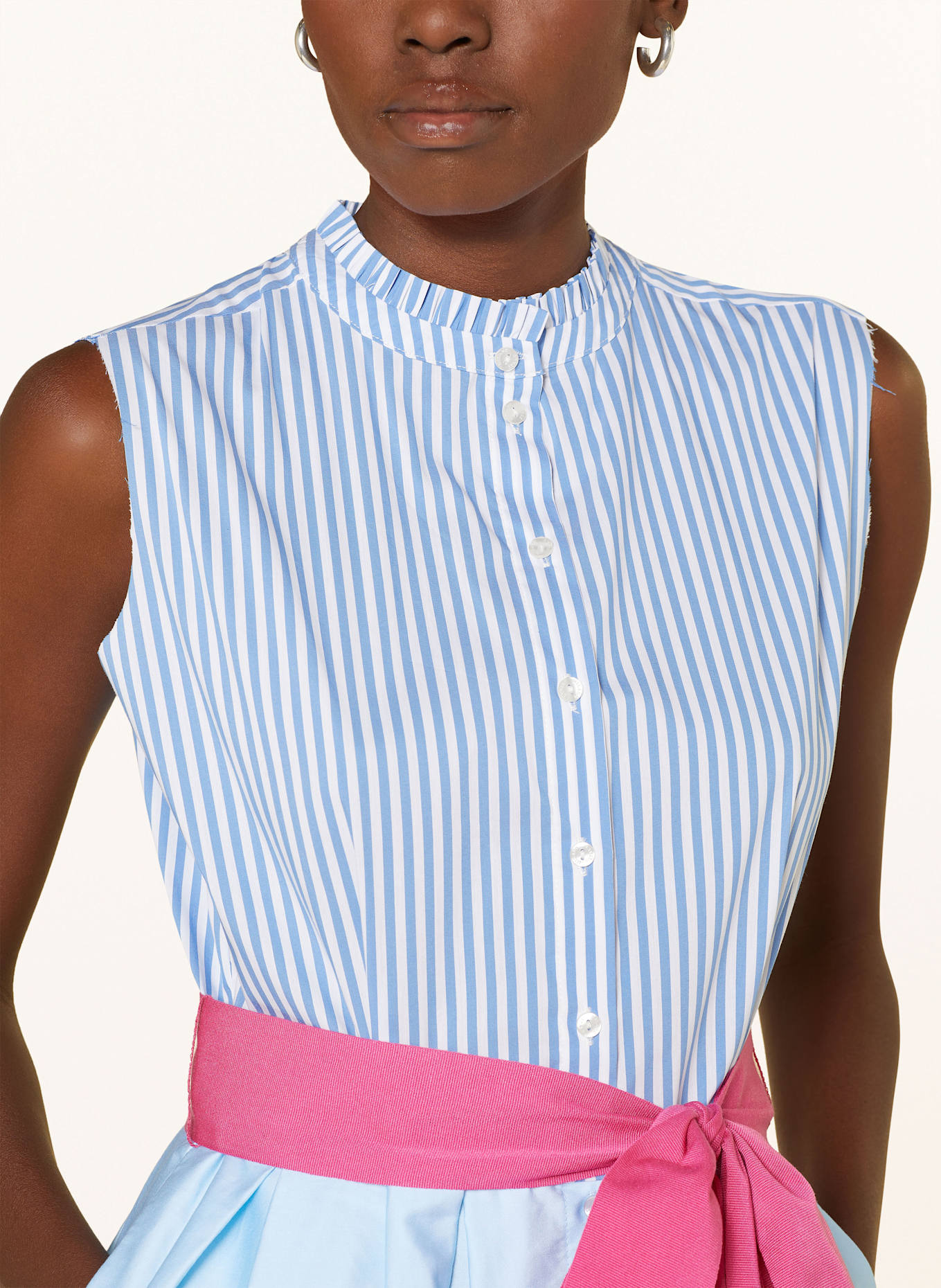 MILANO ITALY Hemdblusenkleid: BLAU / GRÜN / PINK