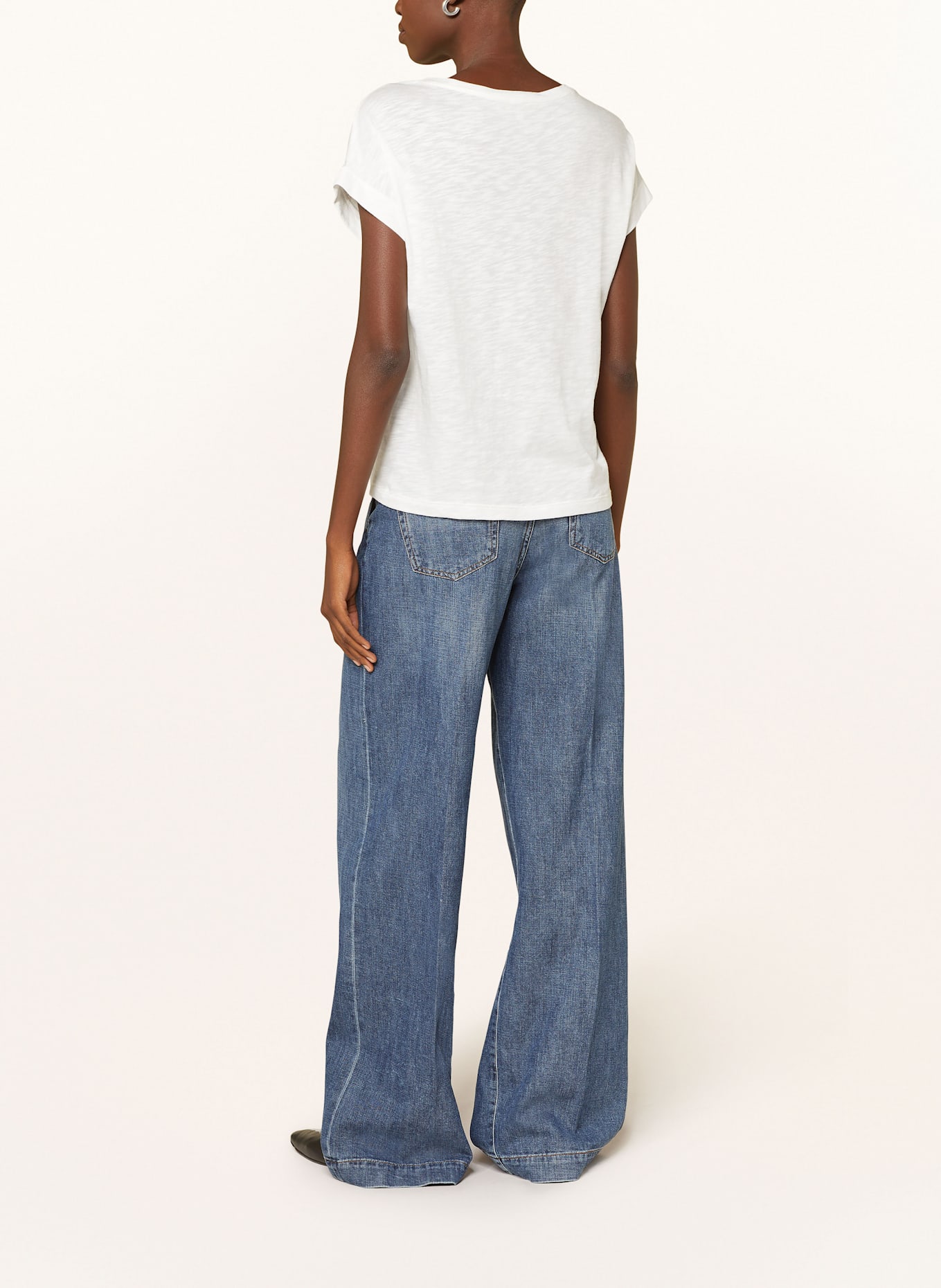 MILANO ITALY T-shirt with decorative gems: WHITE