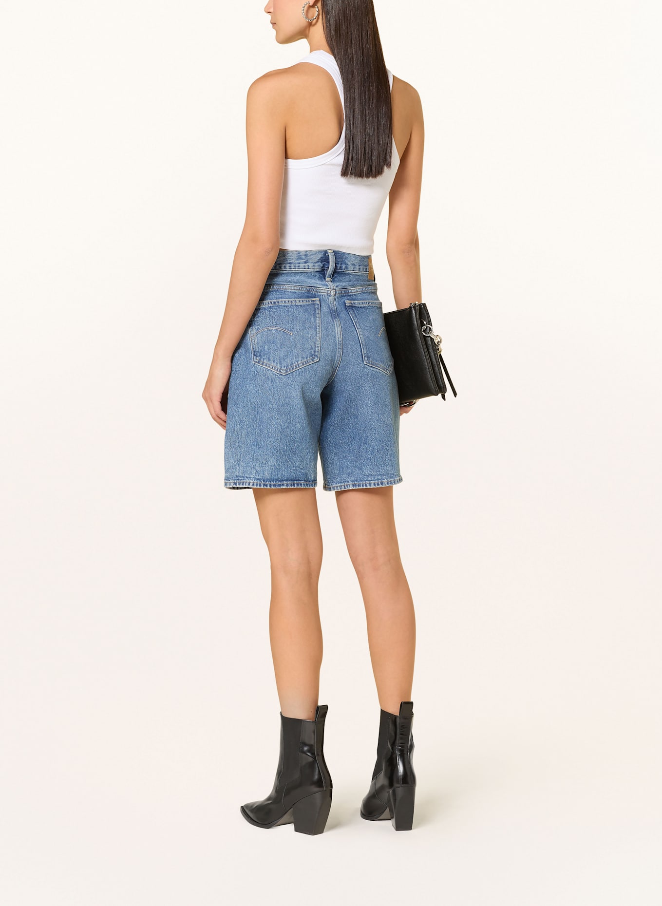 G-Star crystal-embellished ruched mini dress Blau: H145 faded watercourse