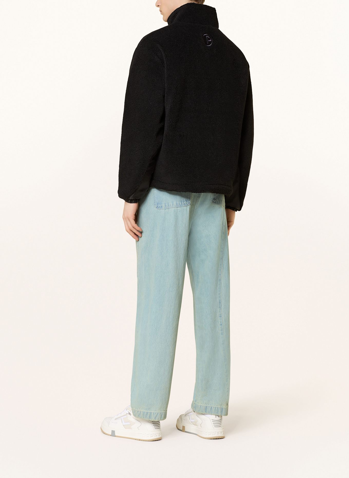 PEGADOR Teddyfell-Jacke ARCHER: SCHWARZ