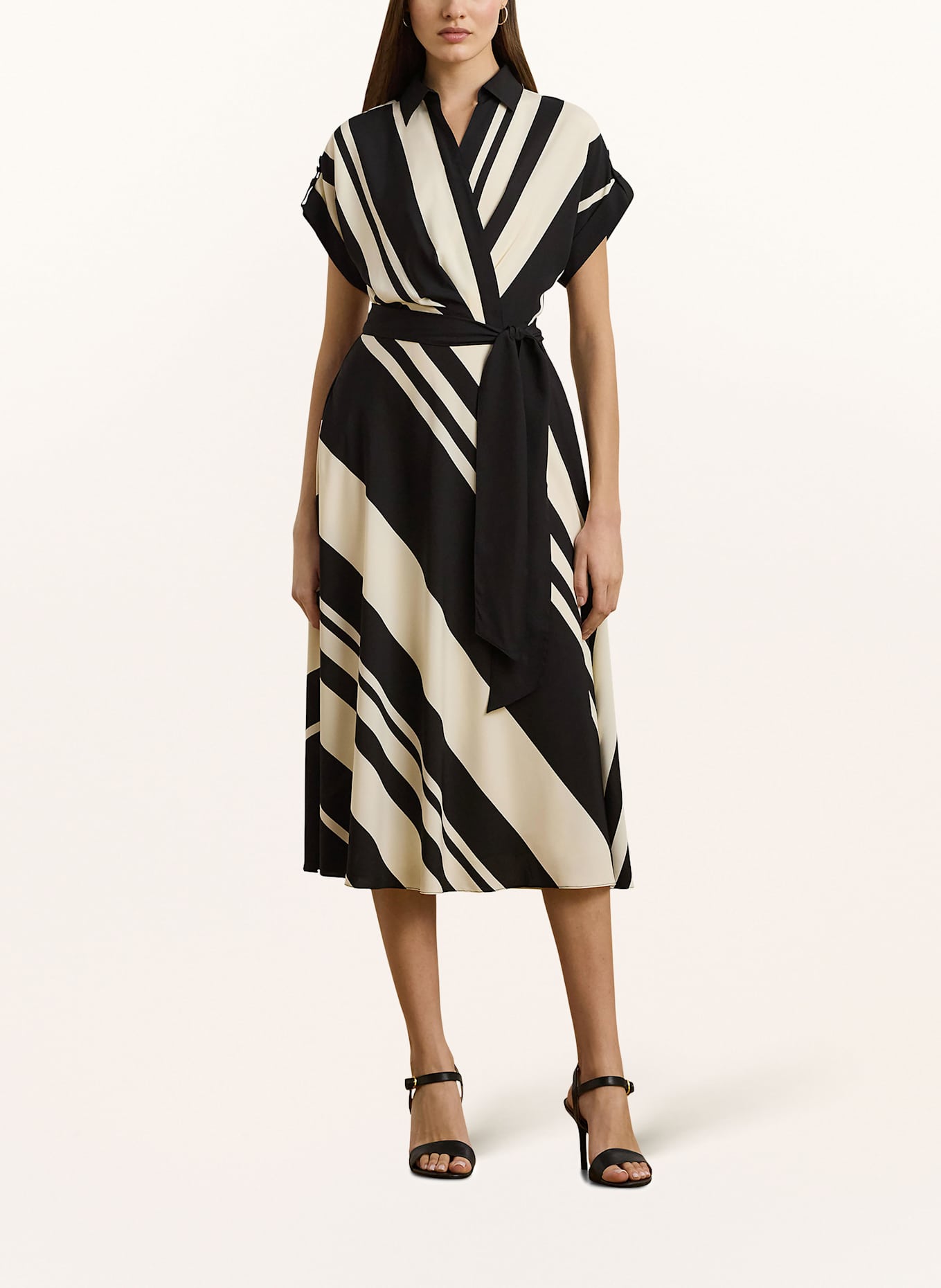 LAUREN RALPH LAUREN Kleid: SCHWARZ / CREME