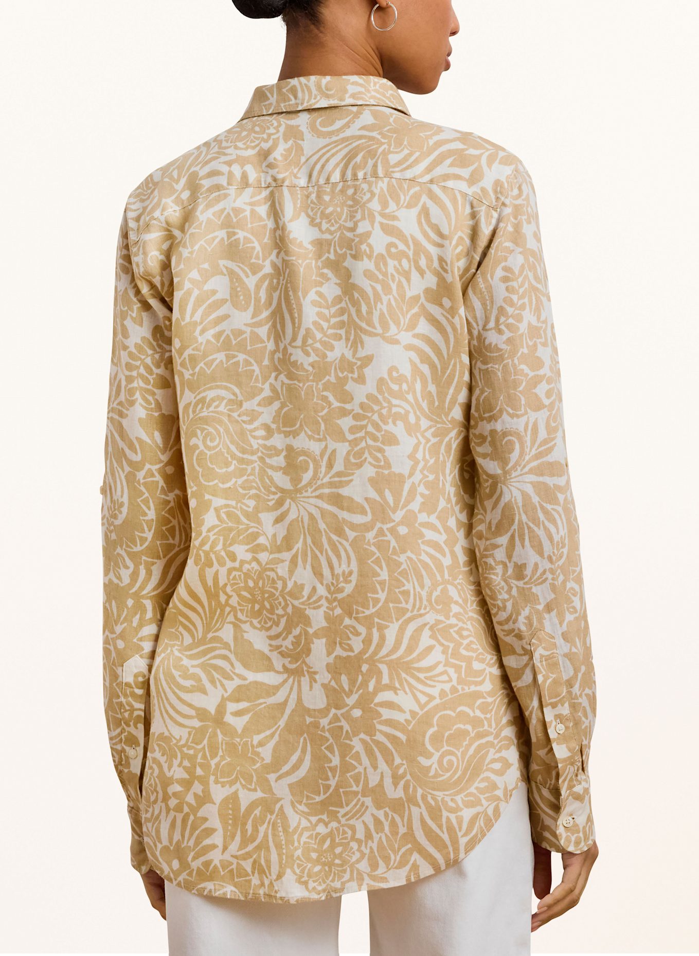 LAUREN RALPH LAUREN Koszula z lnu: BIAŁY / BEŻOWY