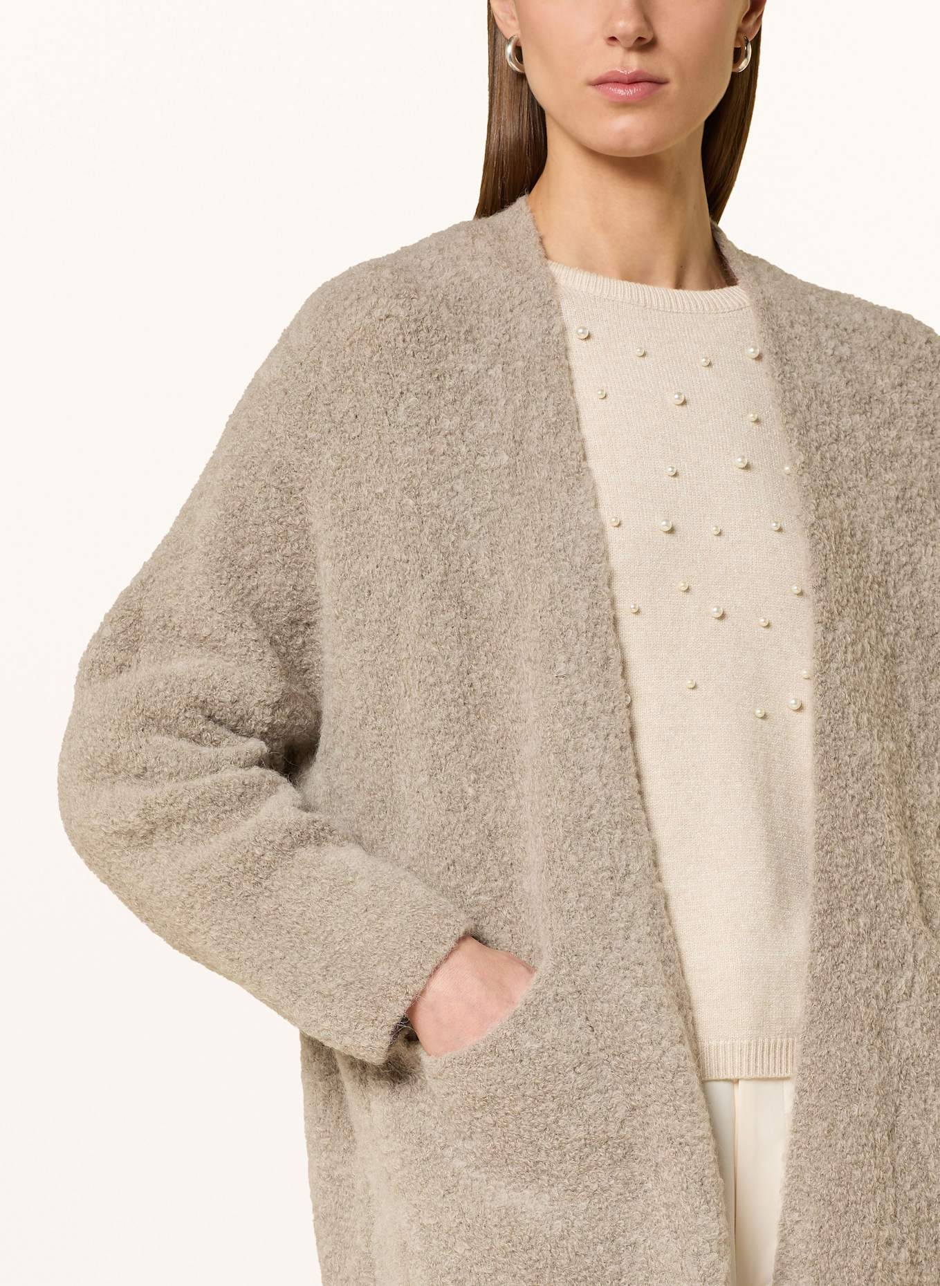 miss goodlife Knit cardigan with alpaca: LIGHT BROWN