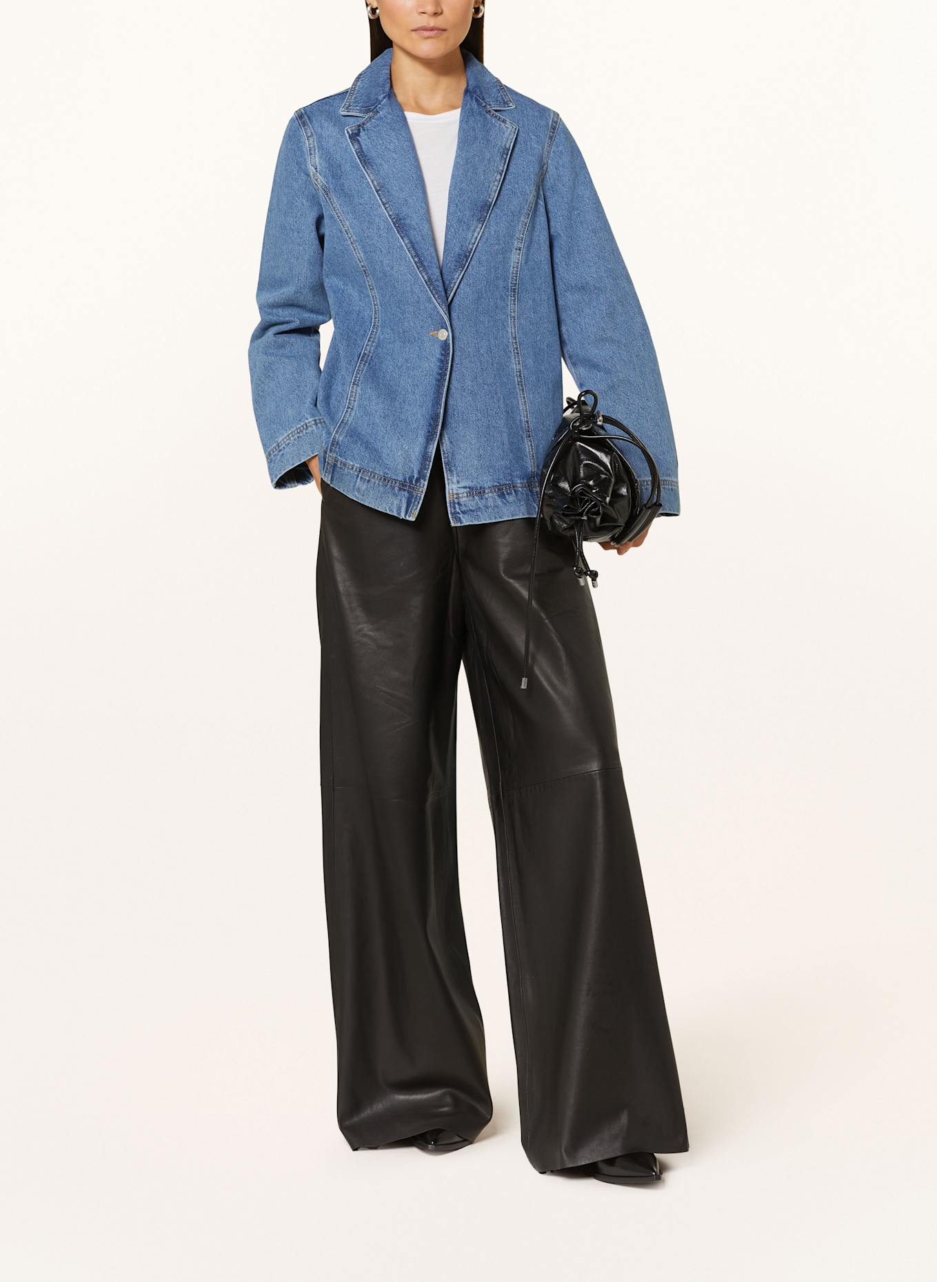 ジャケット LE TWINS SS24 'Como' blazer (COMO DENIMCELESTE) Shearling Collar Denim Jacket - MISS SIXTY