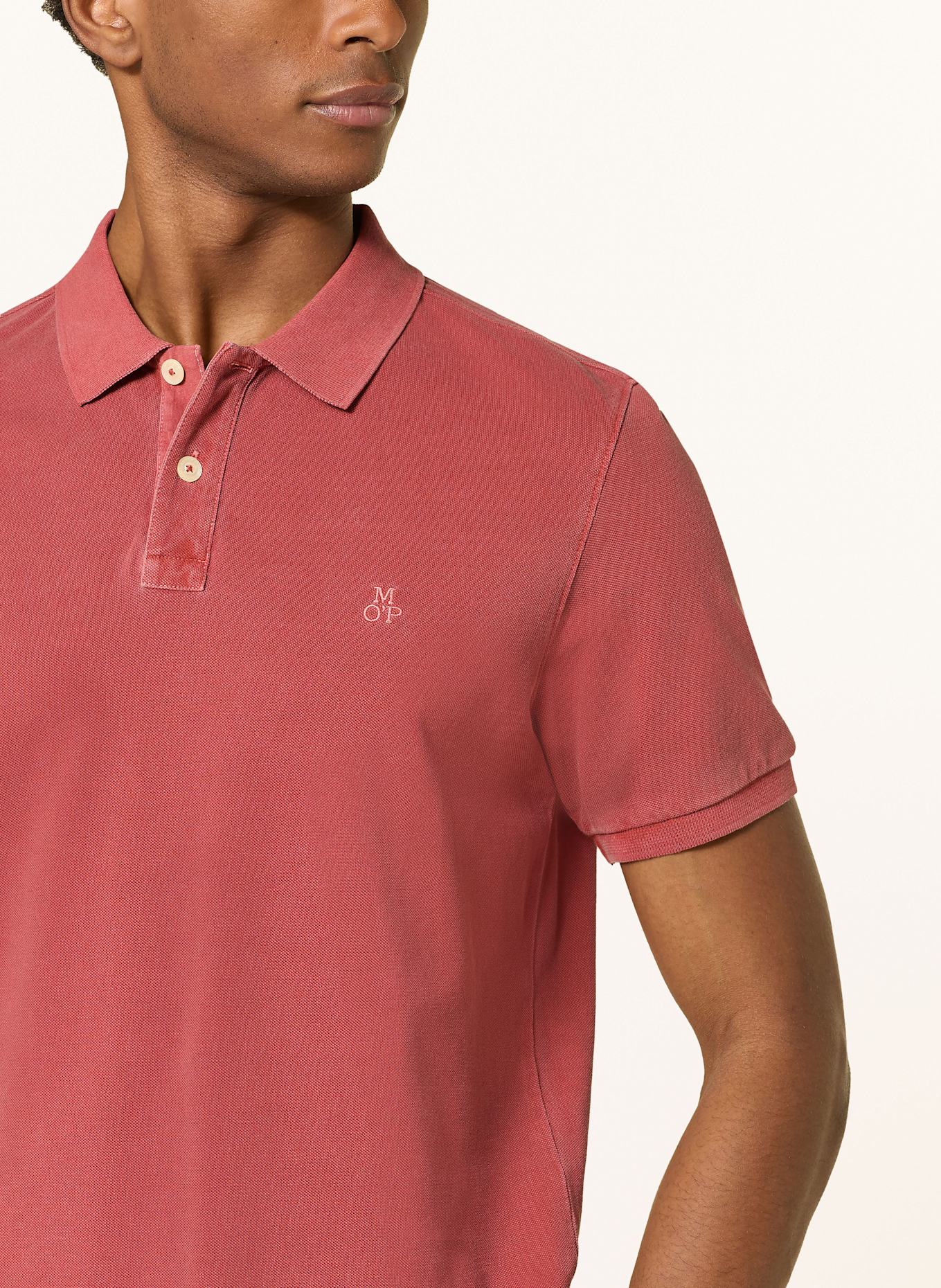 Marc O'Polo Piqué-Poloshirt: HELLROT