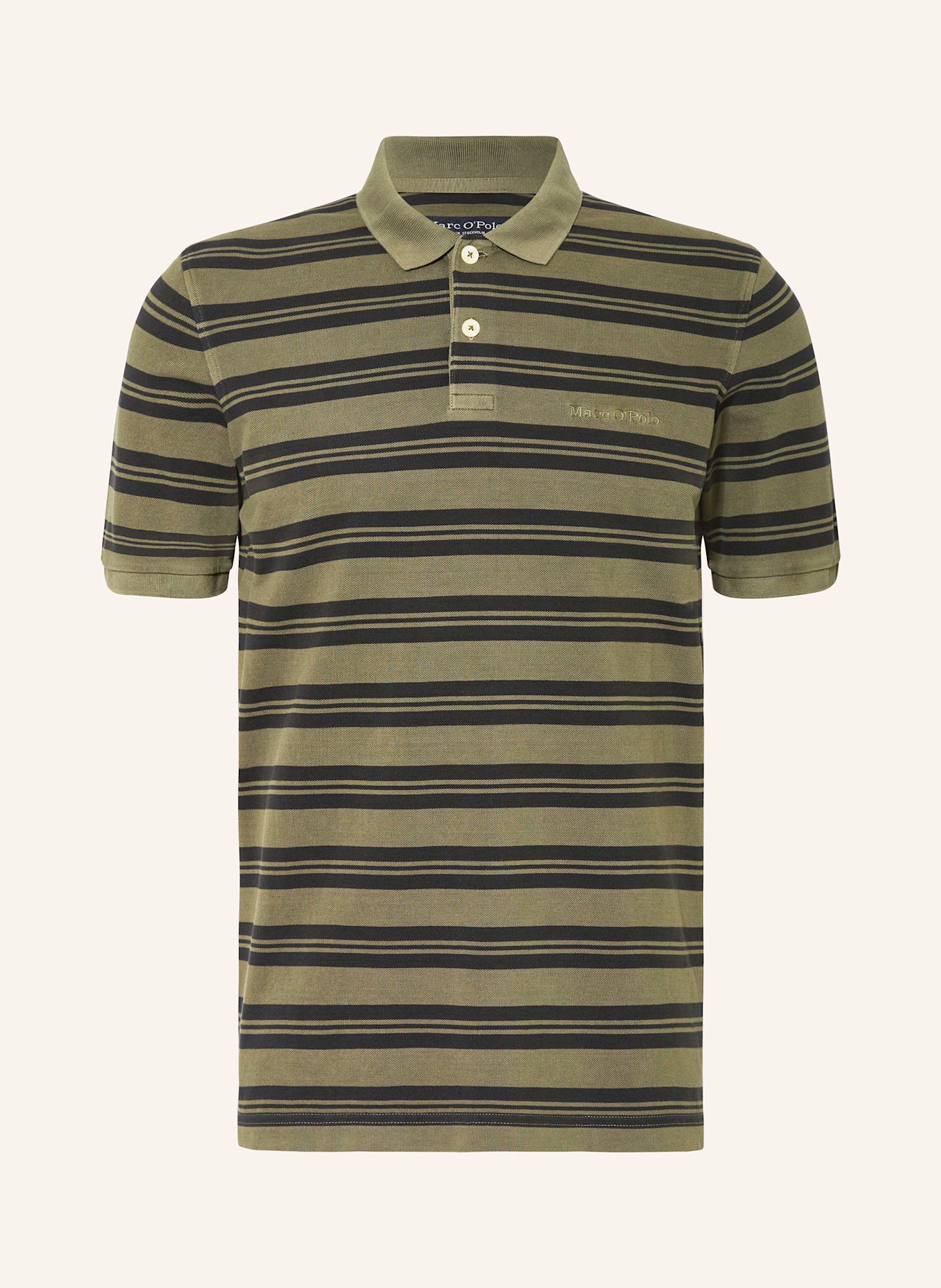 Marc O'Polo Piqué-Poloshirt Regular Fit: KHAKI / SCHWARZ