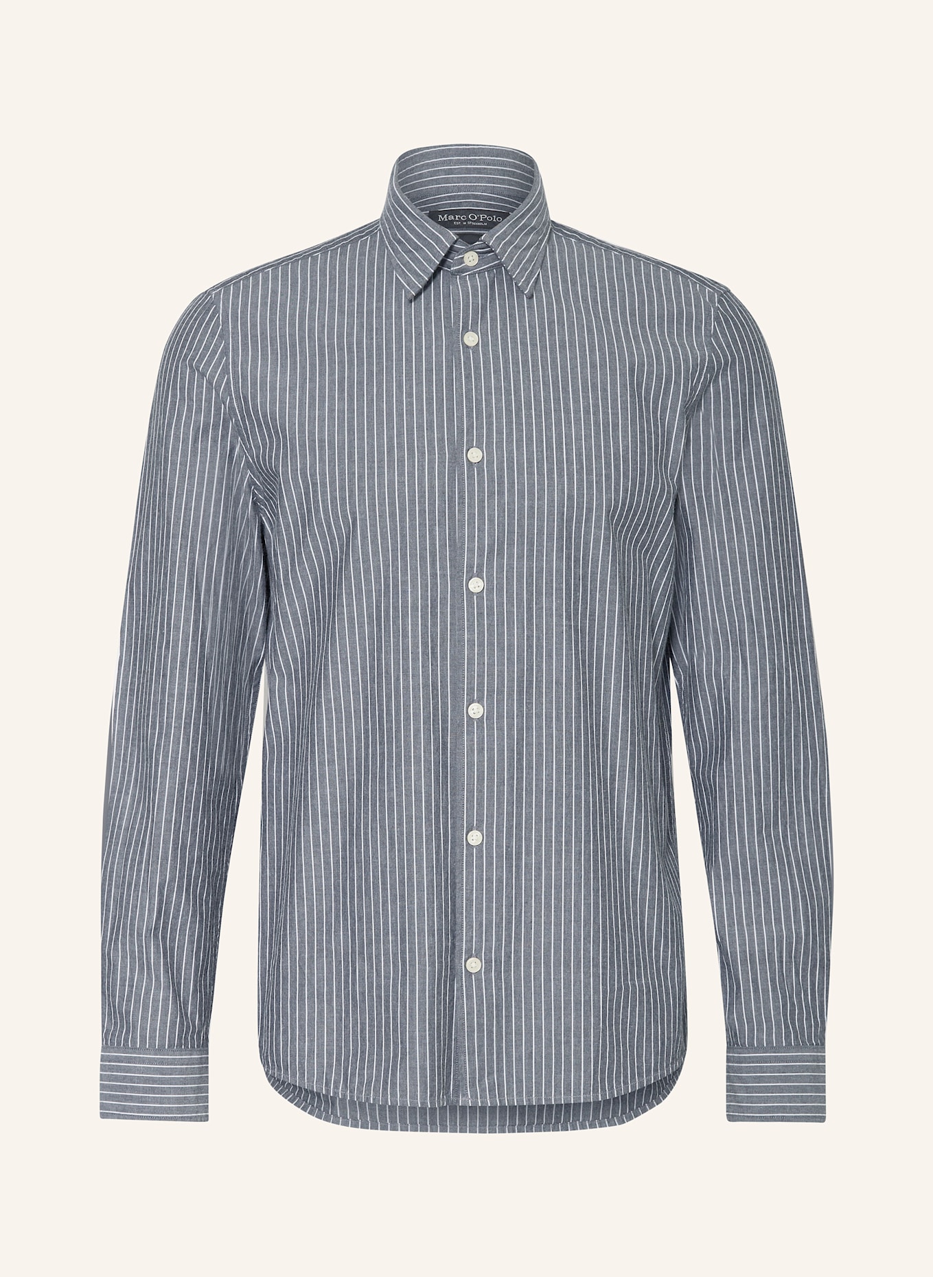 Marc O'Polo Hemd Shaped Fit: DUNKELBLAU / WEISS