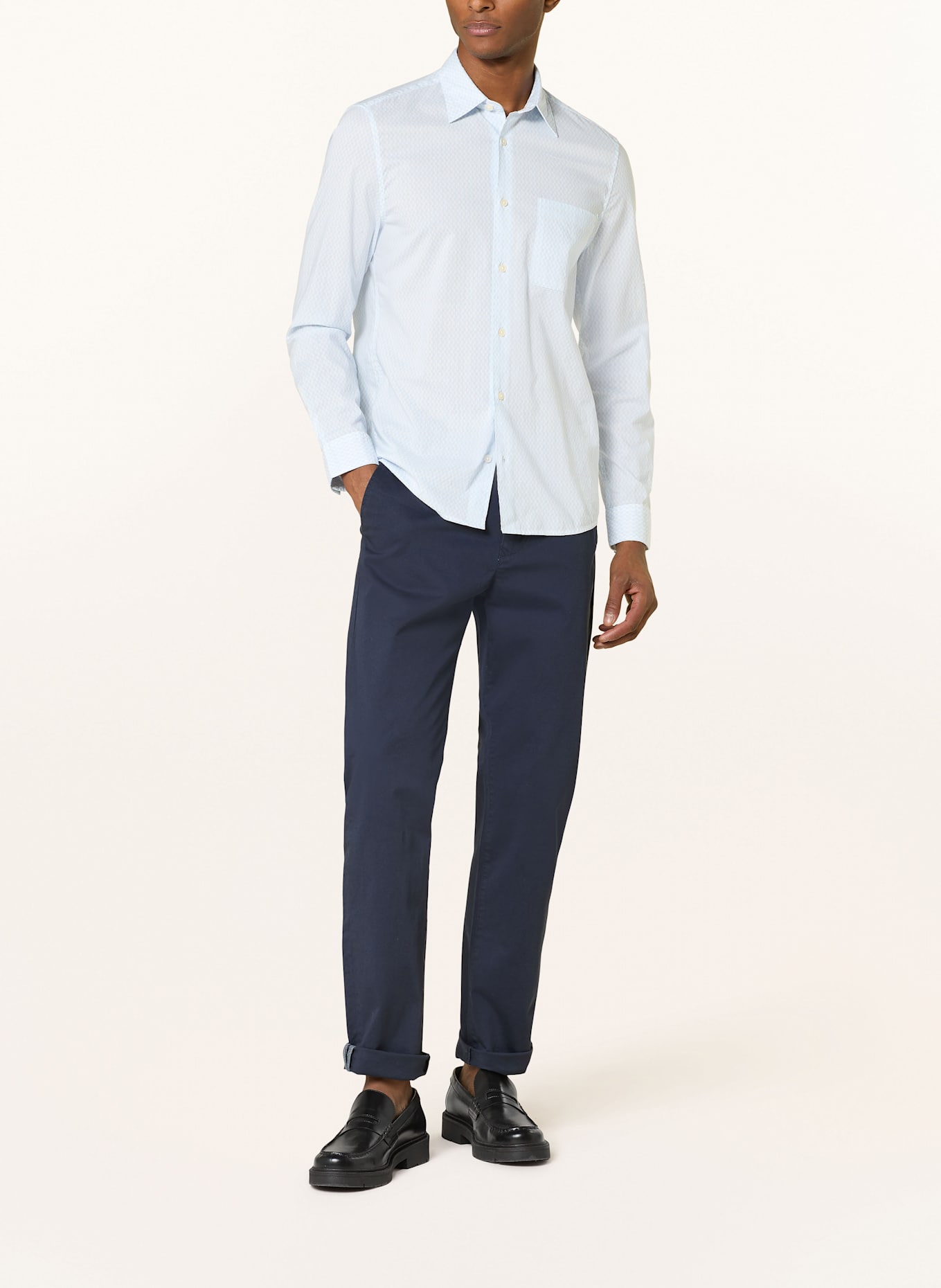 Marc O'Polo Košile Shaped Fit: TMAVĚ MODRÁ/ BÍLÁ
